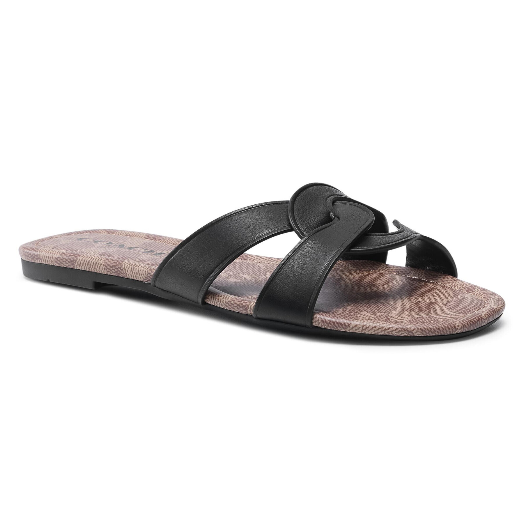 Coach Șlapi Essie Leather Sandal C2310 Negru - Pled.ro