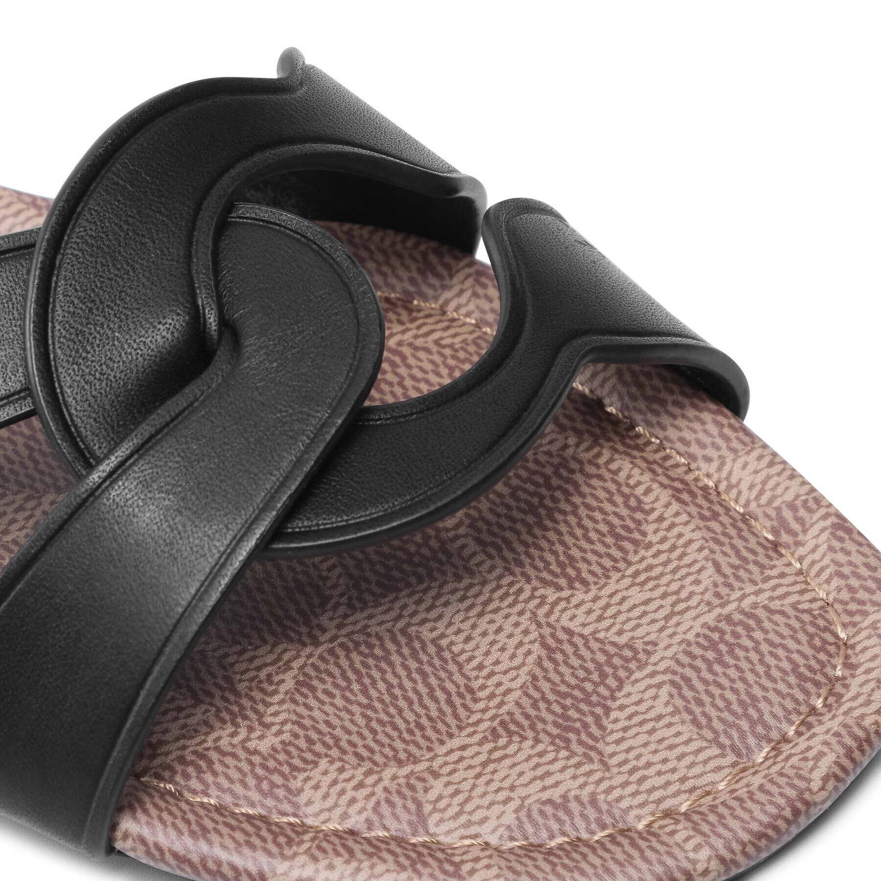 Coach Șlapi Essie Leather Sandal C2310 Negru - Pled.ro