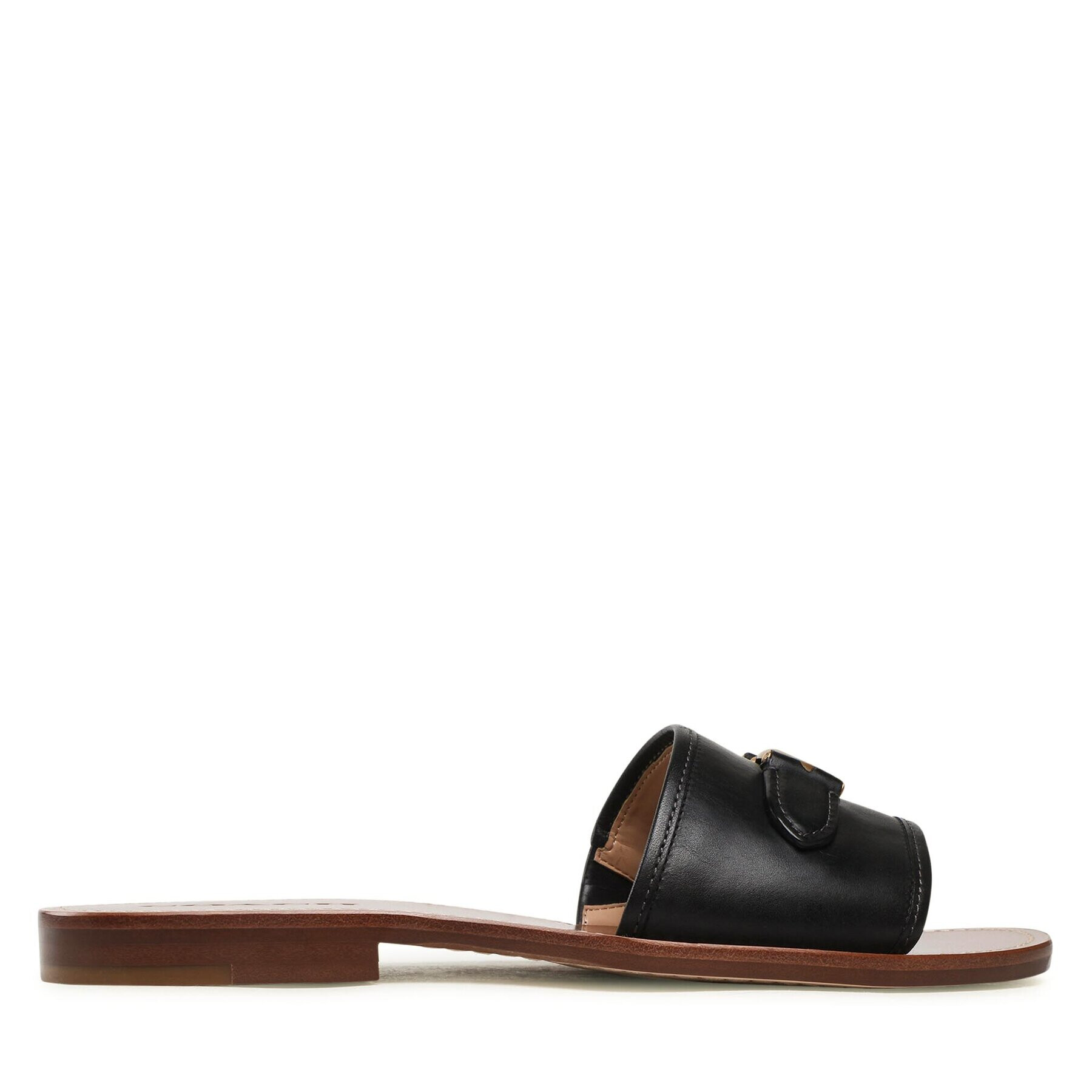 Coach Șlapi Ina Leather Sandal CI200 Negru - Pled.ro