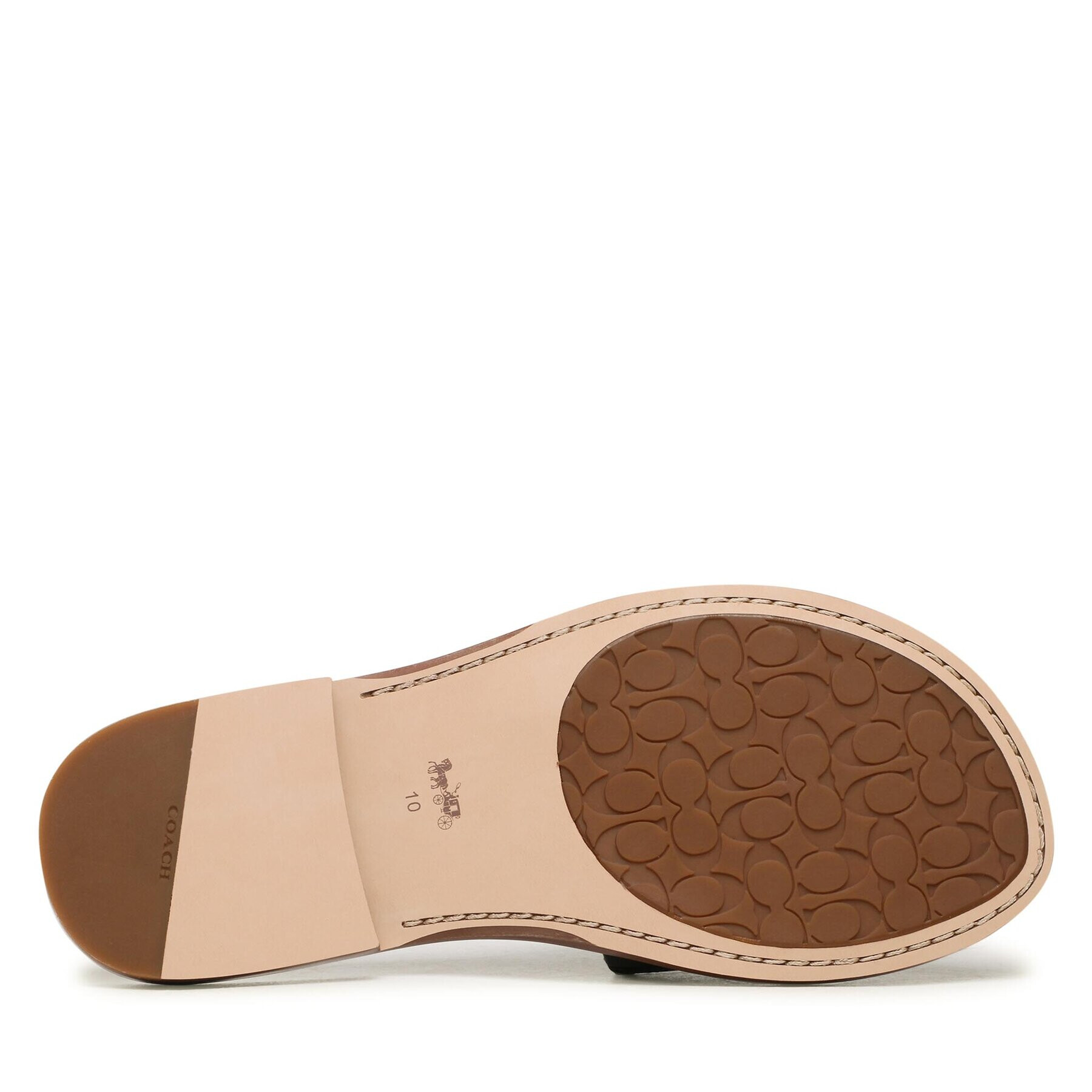 Coach Șlapi Ina Leather Sandal CI200 Negru - Pled.ro