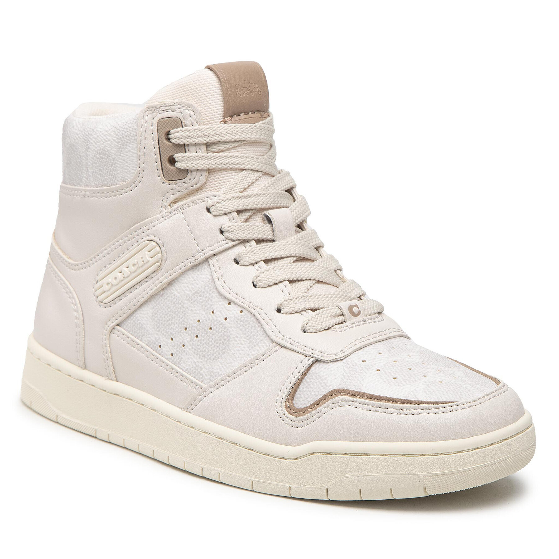 Coach Sneakers Hi Top Coated Canvas CD304 Bej - Pled.ro