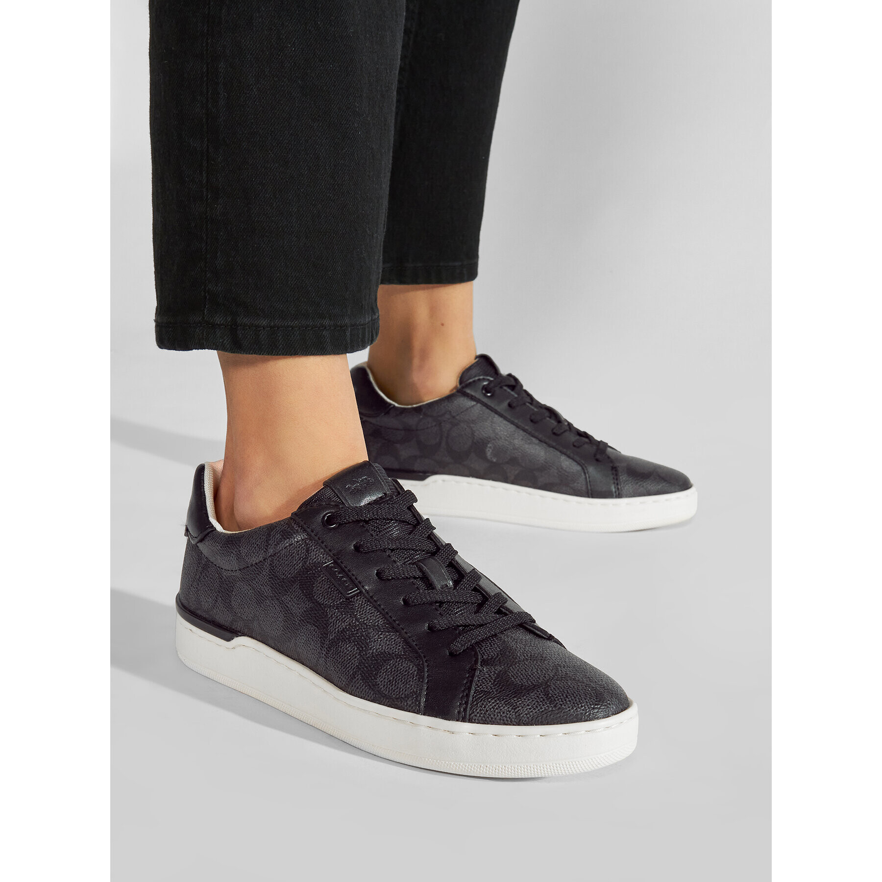 Coach Sneakers Lowline Coated Canva C9045 Negru - Pled.ro