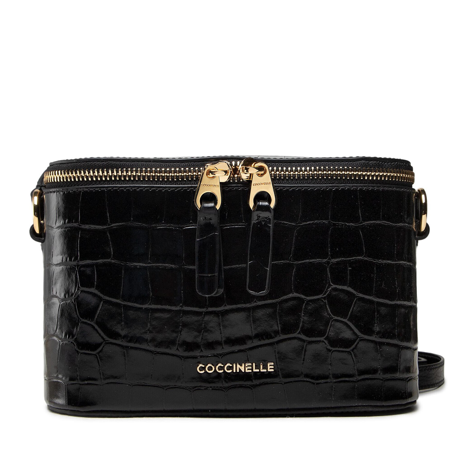 Coccinelle Geantă I7C Croco Shiny Soft E1 I7C 15 01 01 Negru - Pled.ro