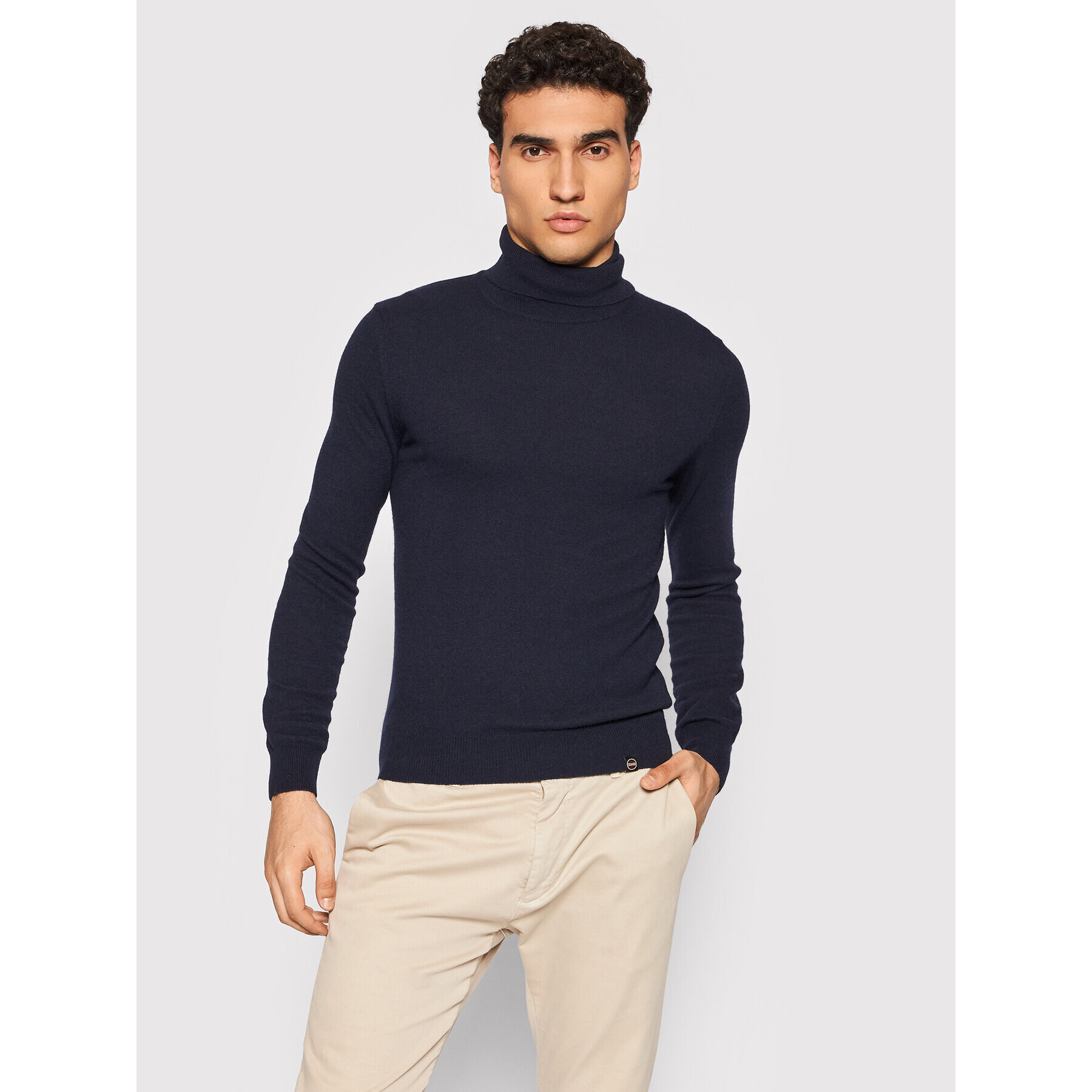 Colmar Bluză cu gât Softness 4456 8TE Bleumarin Slim Fit - Pled.ro