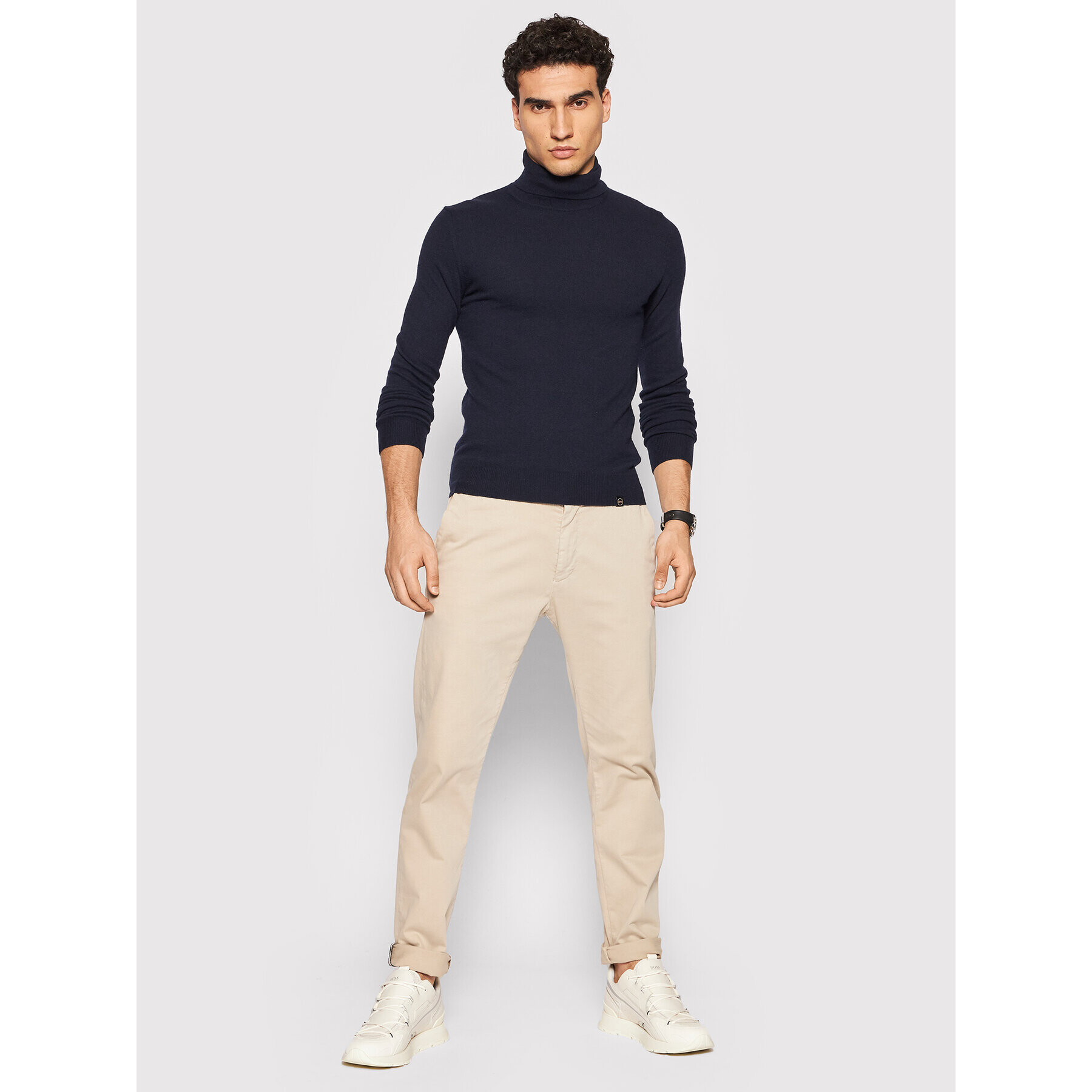 Colmar Bluză cu gât Softness 4456 8TE Bleumarin Slim Fit - Pled.ro