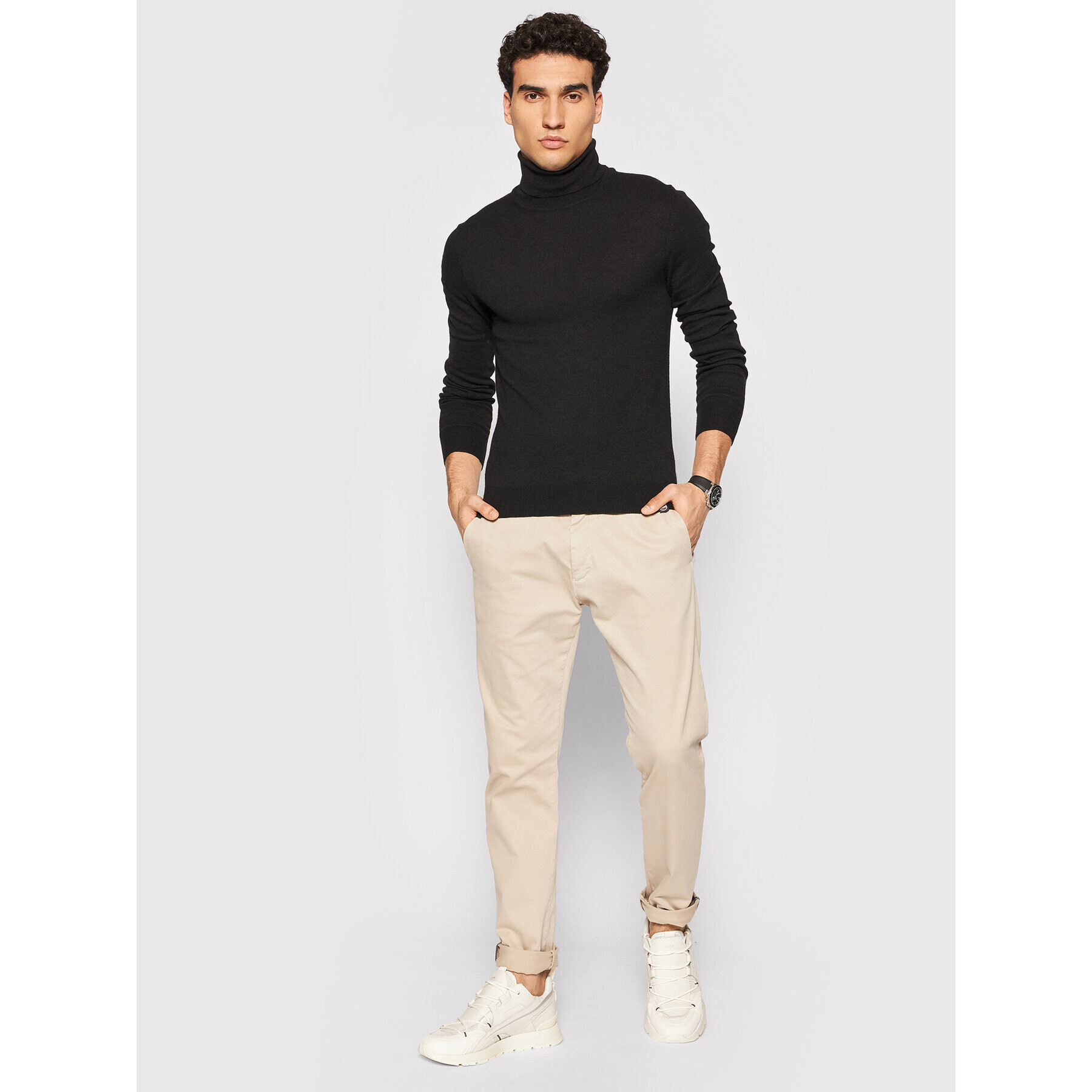 Colmar Bluză cu gât Softness 4456 8TE Negru Slim Fit - Pled.ro