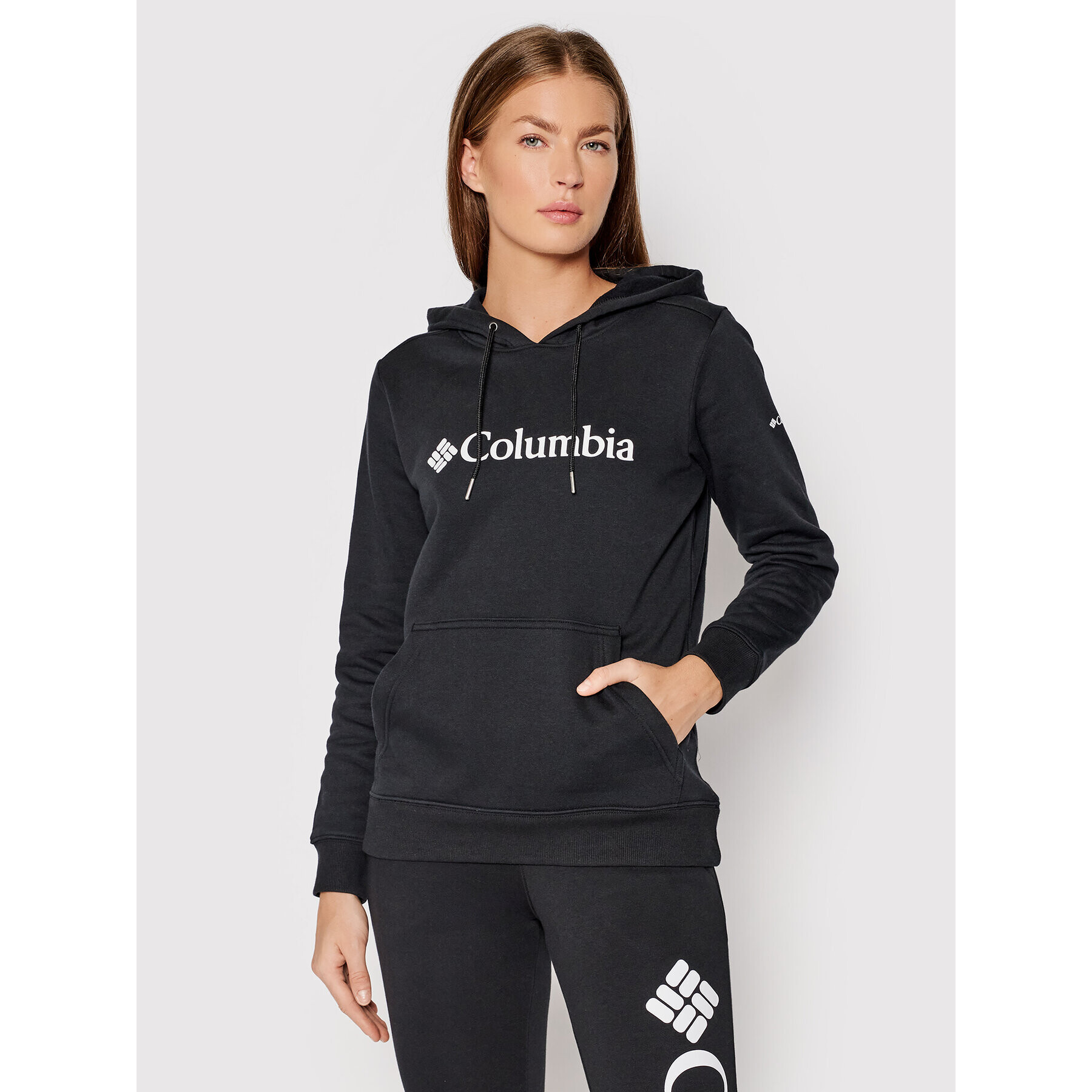 Columbia Bluză Logo 1895751 Negru Regular Fit - Pled.ro