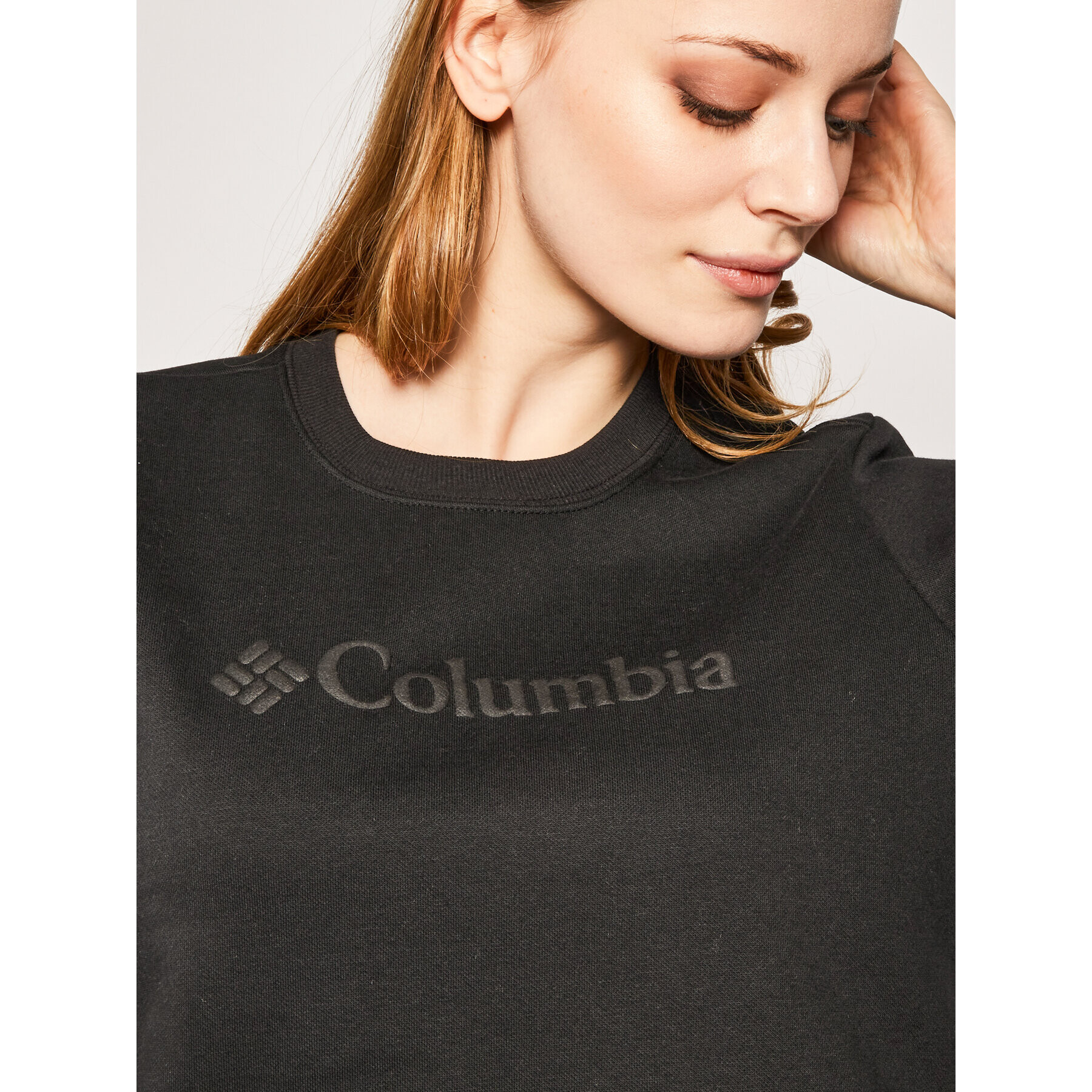 Columbia Bluză Logo Crew AL1555 Negru Regular Fit - Pled.ro