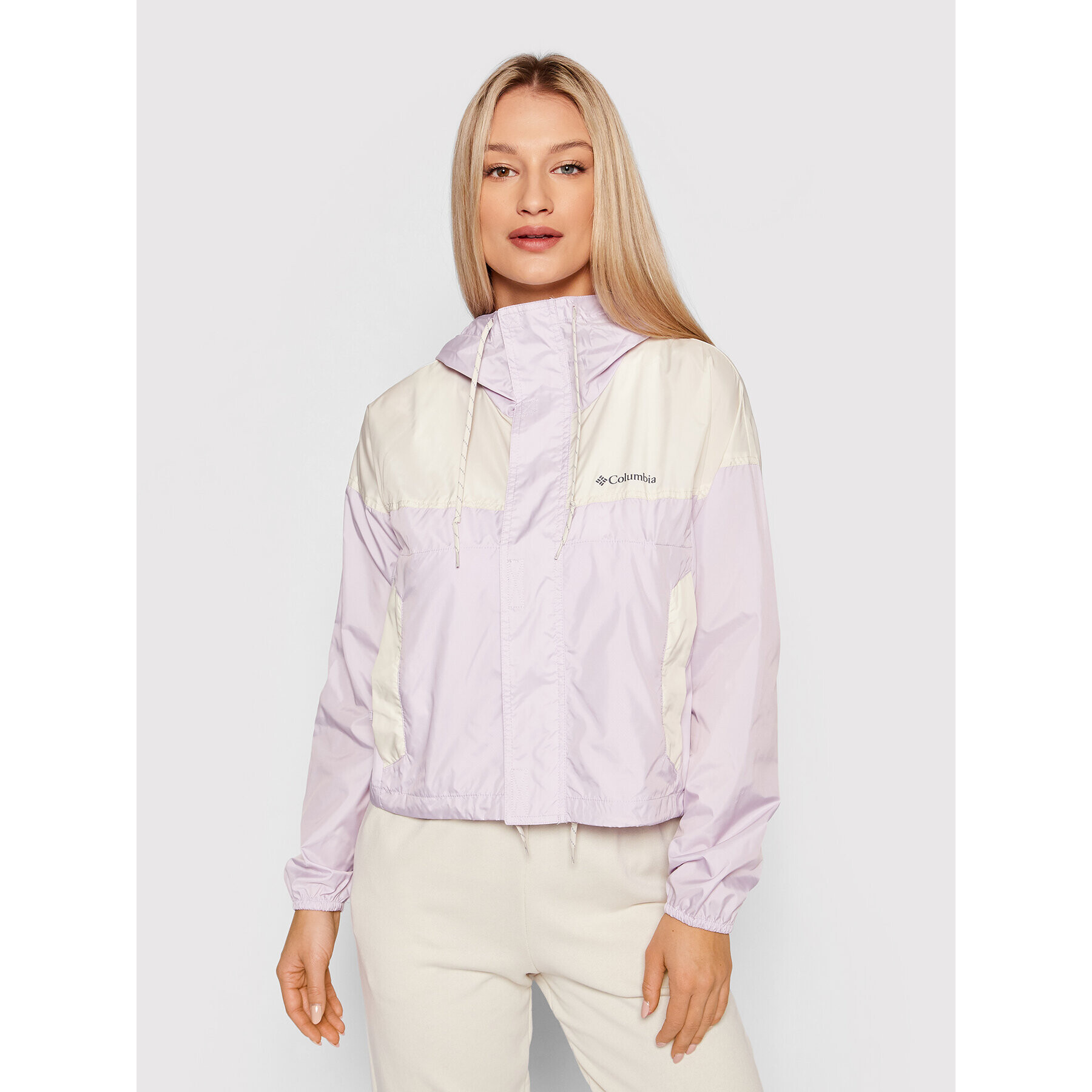 Columbia Geacă de vânt Flash Challenger 1989511 Violet Relaxed Fit - Pled.ro