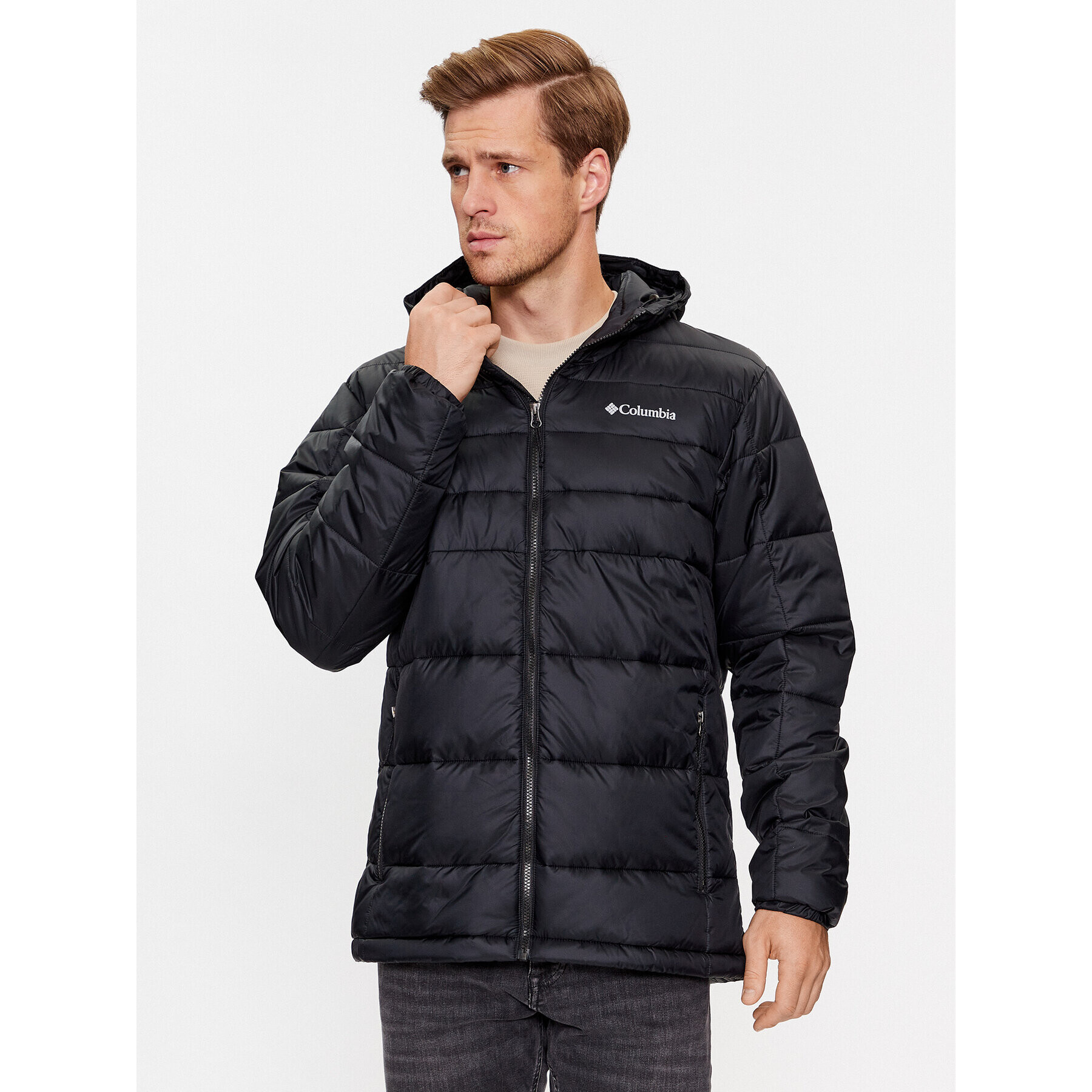 Columbia Geacă din puf Buck Butte™ Insulated Hooded Jacket Negru Regular Fit - Pled.ro