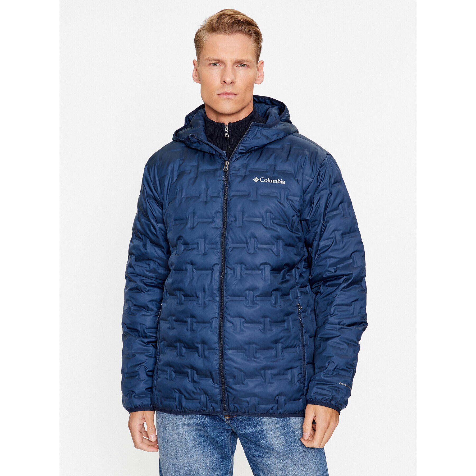 Columbia Geacă din puf Delta Ridge™ Down Hooded Jacket Albastru Regular Fit - Pled.ro