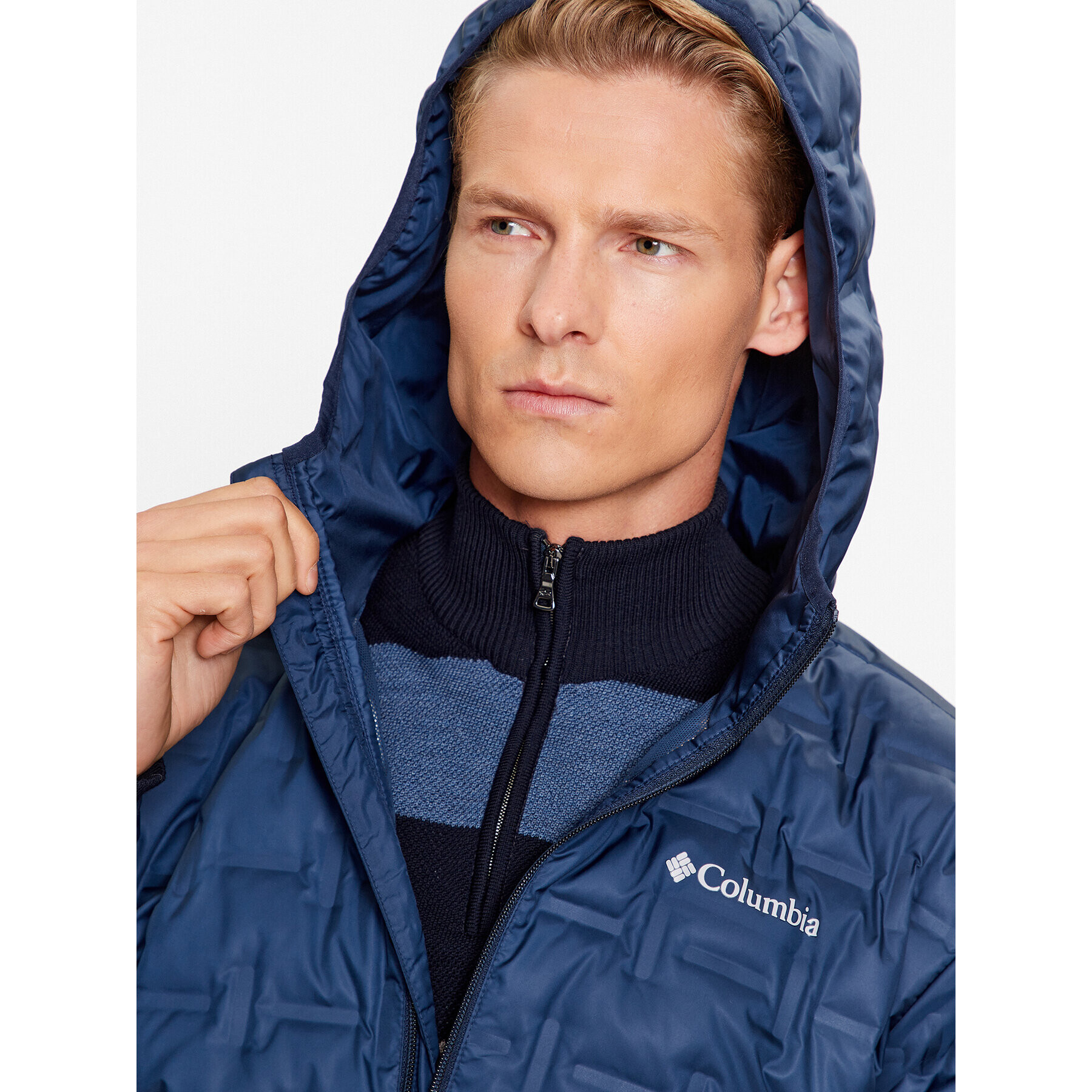 Columbia Geacă din puf Delta Ridge™ Down Hooded Jacket Albastru Regular Fit - Pled.ro