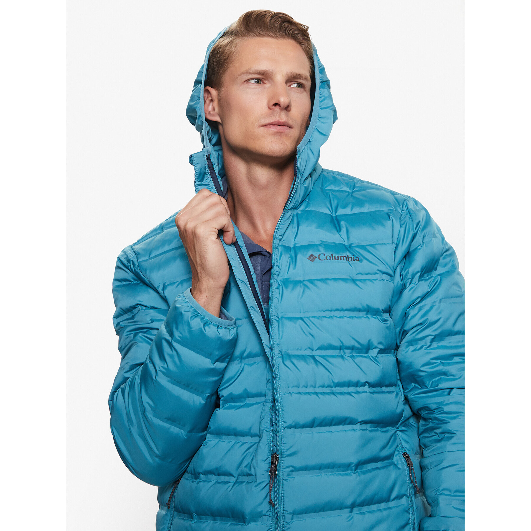 Columbia Geacă din puf Lake 22™ Down Hooded Jacket Albastru Regular Fit - Pled.ro