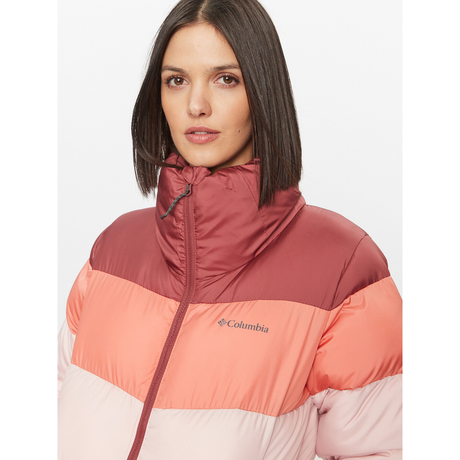 Columbia Geacă din puf Puffect™ Color Blocked Jacket Roșu Regular Fit - Pled.ro