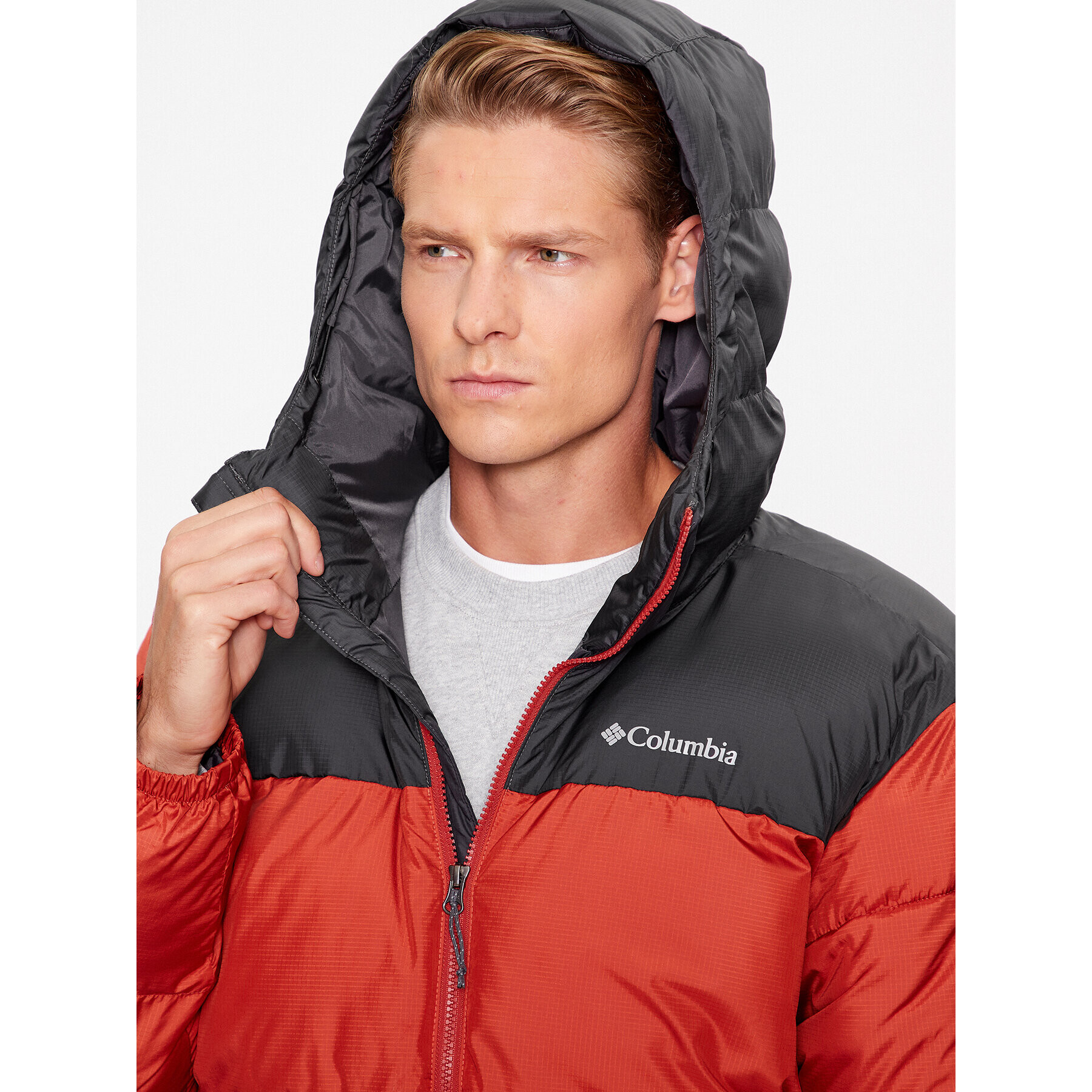 Columbia Geacă din puf Puffect™ Hooded Jacket Portocaliu Regular Fit - Pled.ro