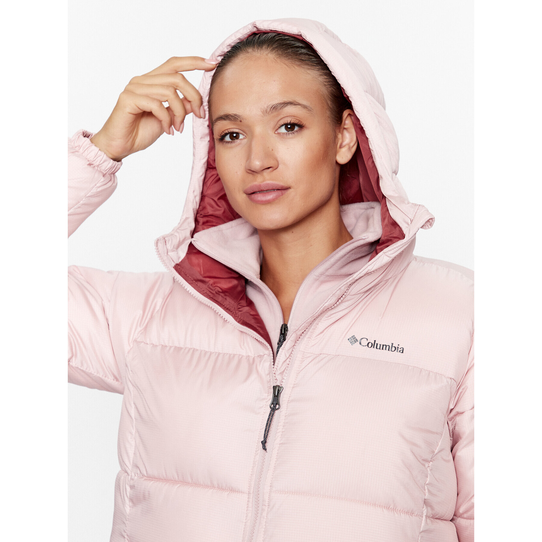 Columbia Geacă din puf Puffect™ Mid Hooded Jacket Roz Regular Fit - Pled.ro