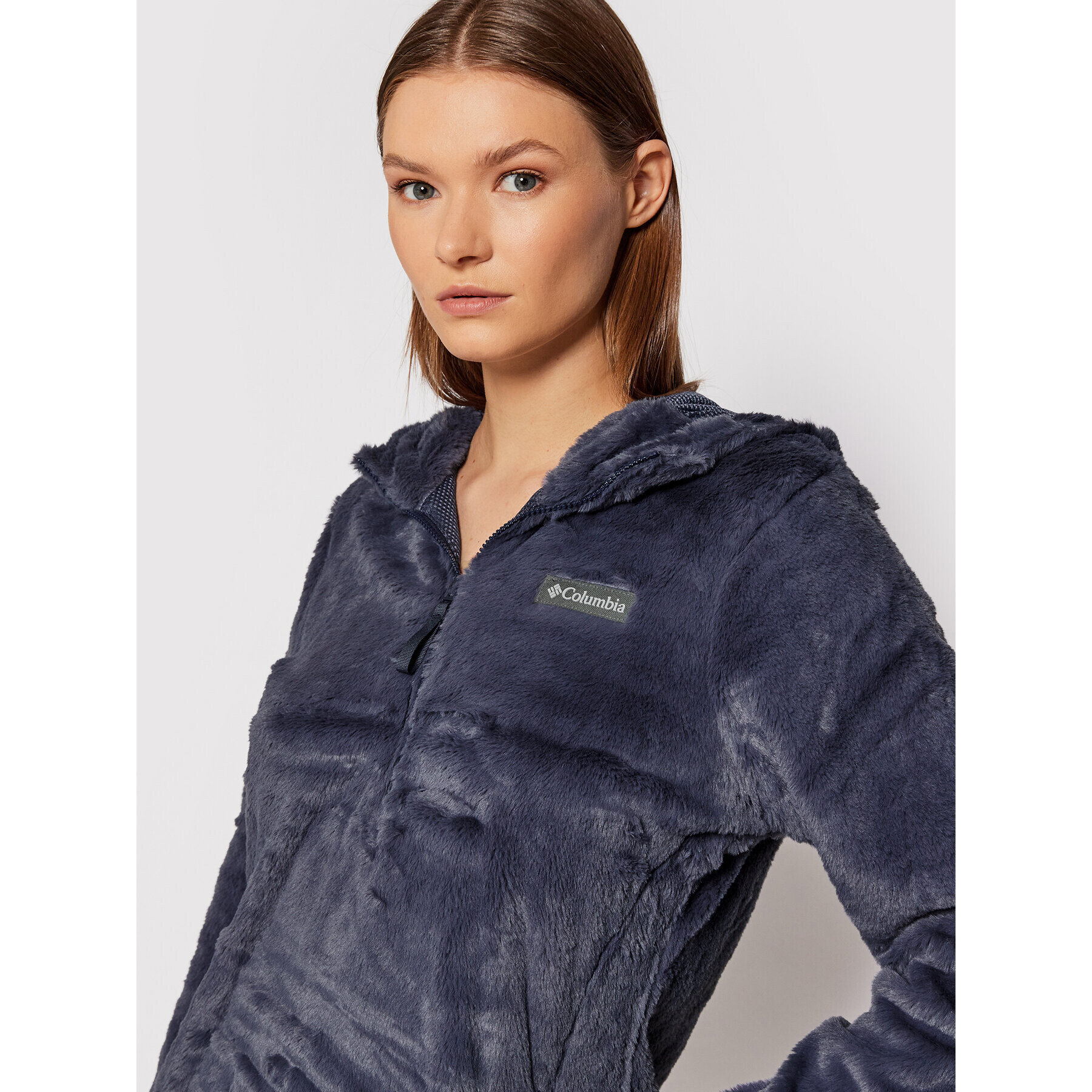 Columbia Geacă fără fermoar Bundle Up™ Hooded Fleece 1958811 Bleumarin Regular Fit - Pled.ro