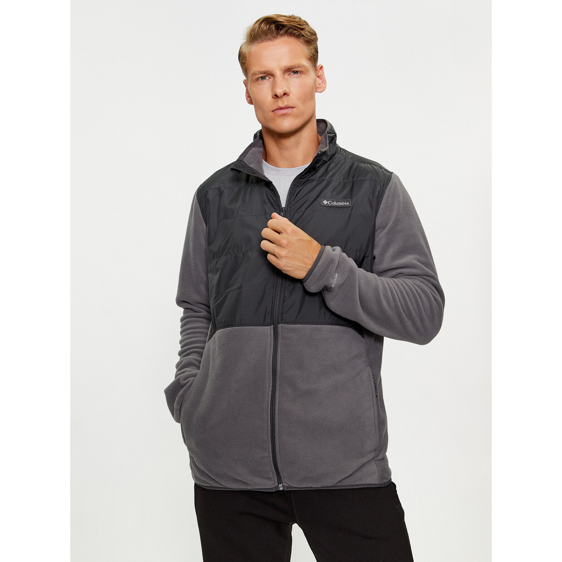 Columbia Polar Basin Butte™ Fleece Full Zip Gri Regular Fit - Pled.ro