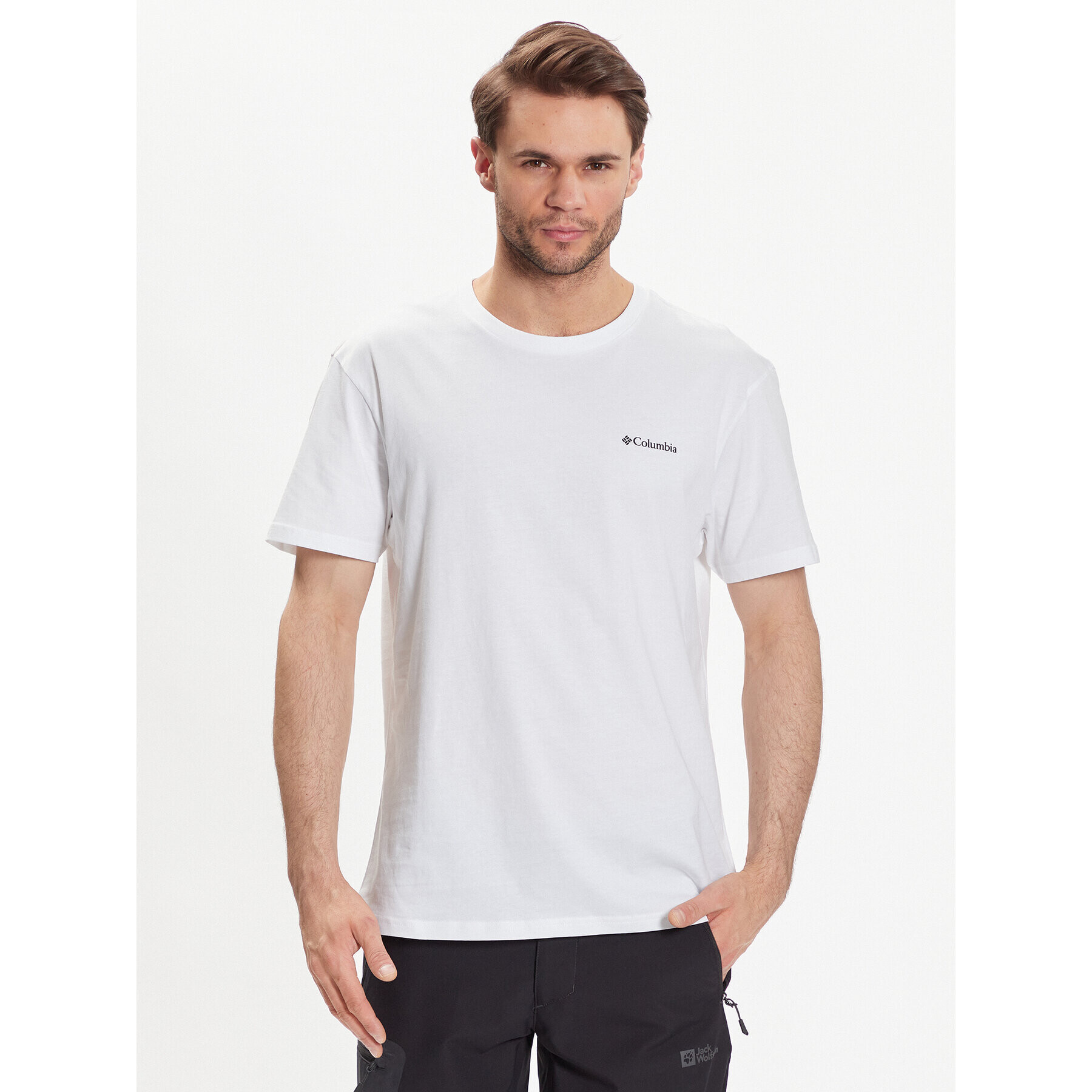 Columbia Tricou Basic Logo 1680053 Alb Regular Fit - Pled.ro