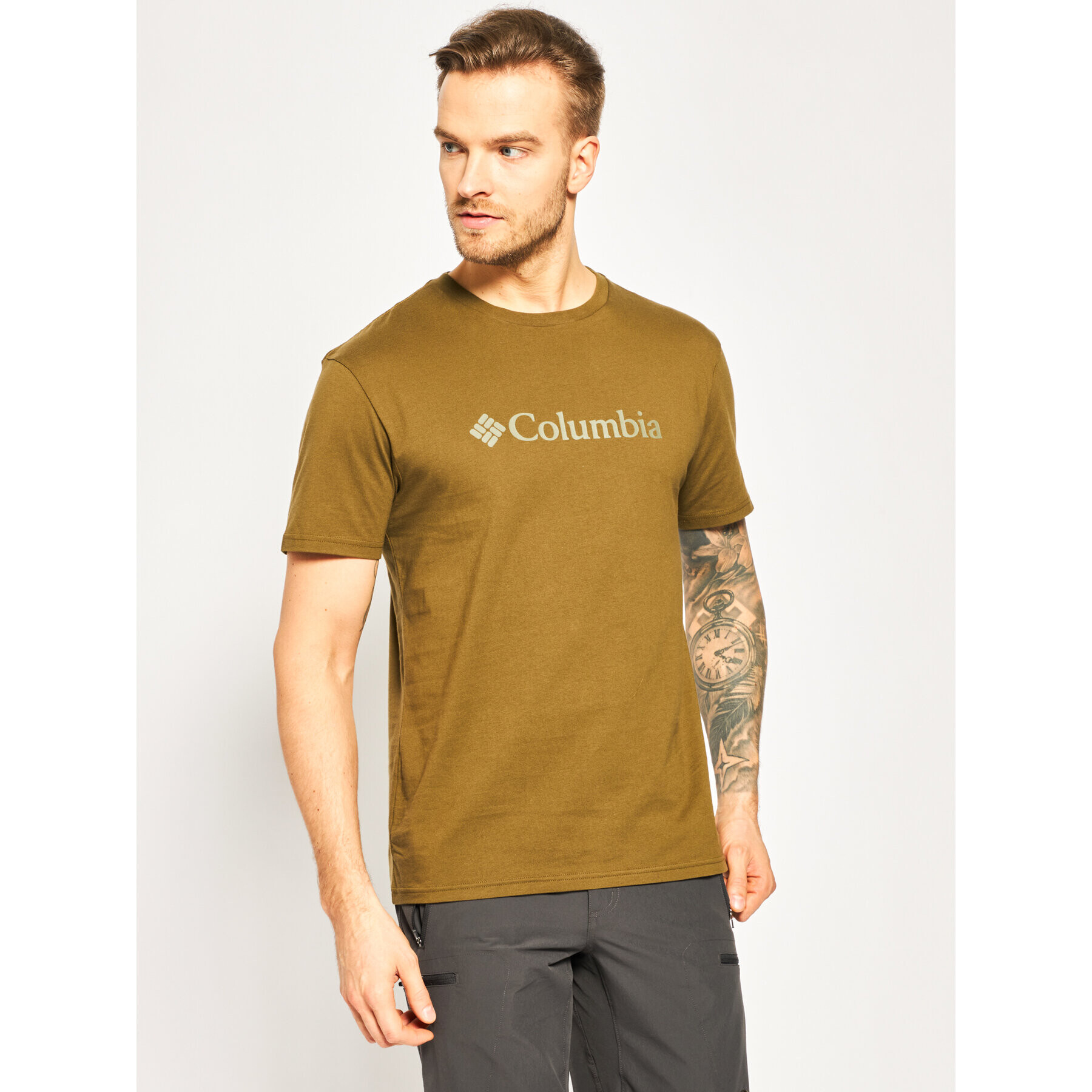 Columbia Tricou Csc Basic Logo 1680053 Verde Regular Fit - Pled.ro