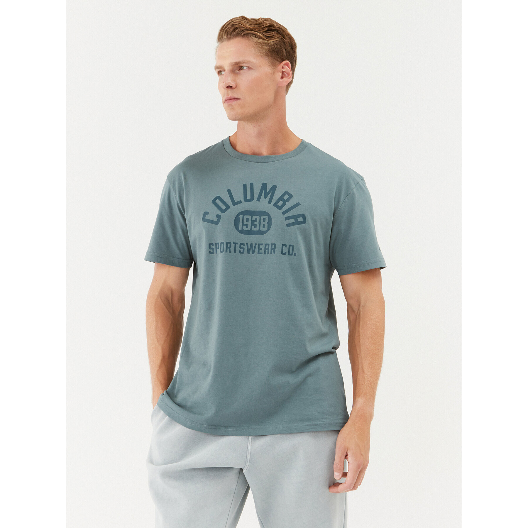 Columbia Tricou CSC Basic Logo™ Short Sleeve Verde Regular Fit - Pled.ro