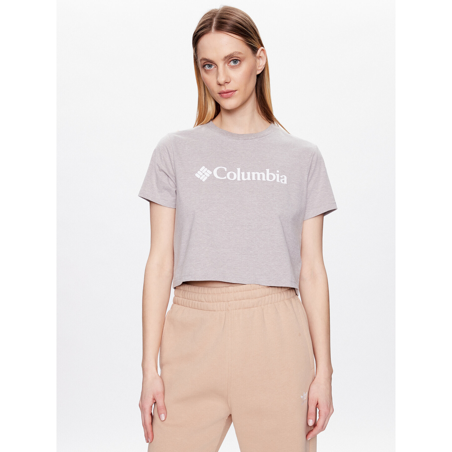 Columbia Tricou North Casades 1930051 Gri Cropped Fit - Pled.ro