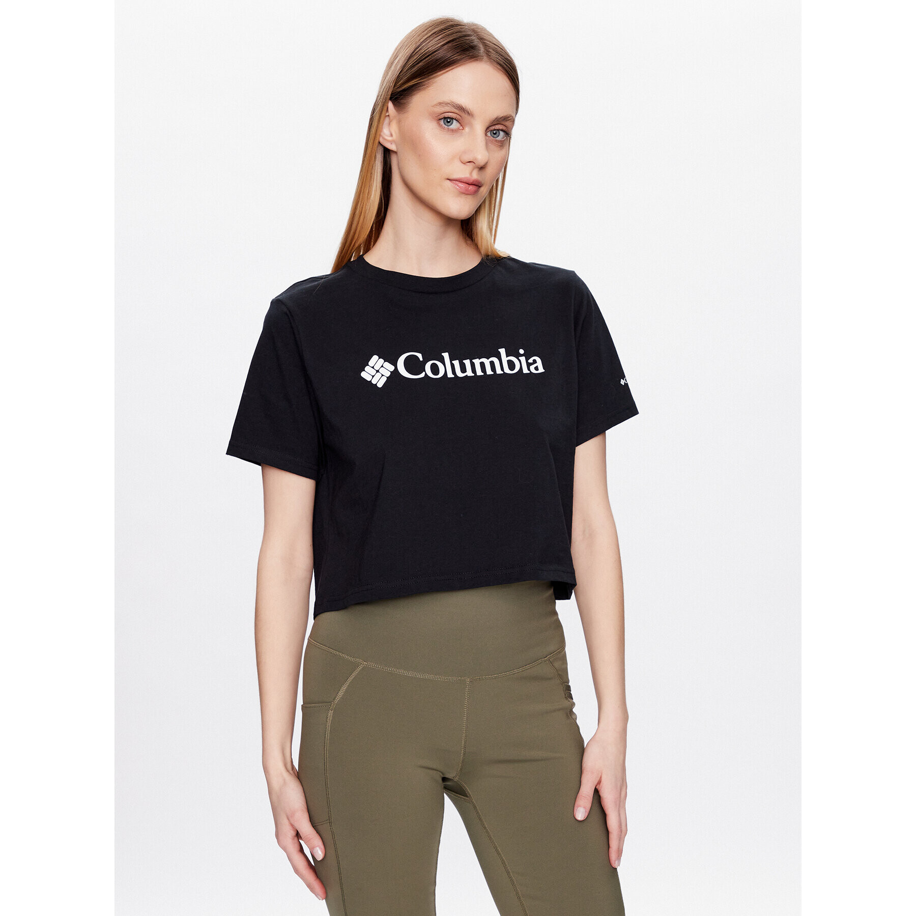 Columbia Tricou North Casades 1930051 Negru Cropped Fit - Pled.ro