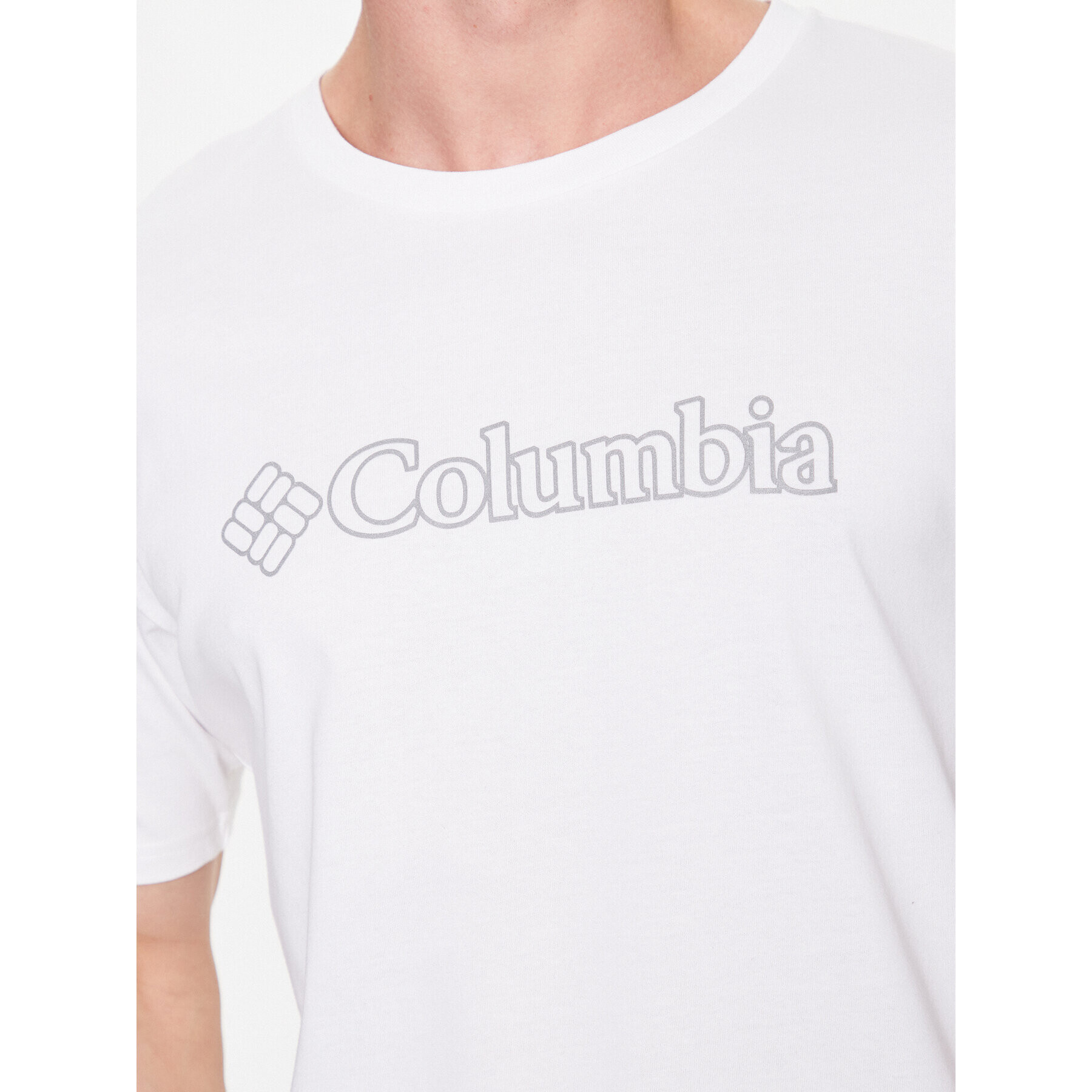 Columbia Tricou Pacific Crossing II 2036472 Alb Regular Fit - Pled.ro