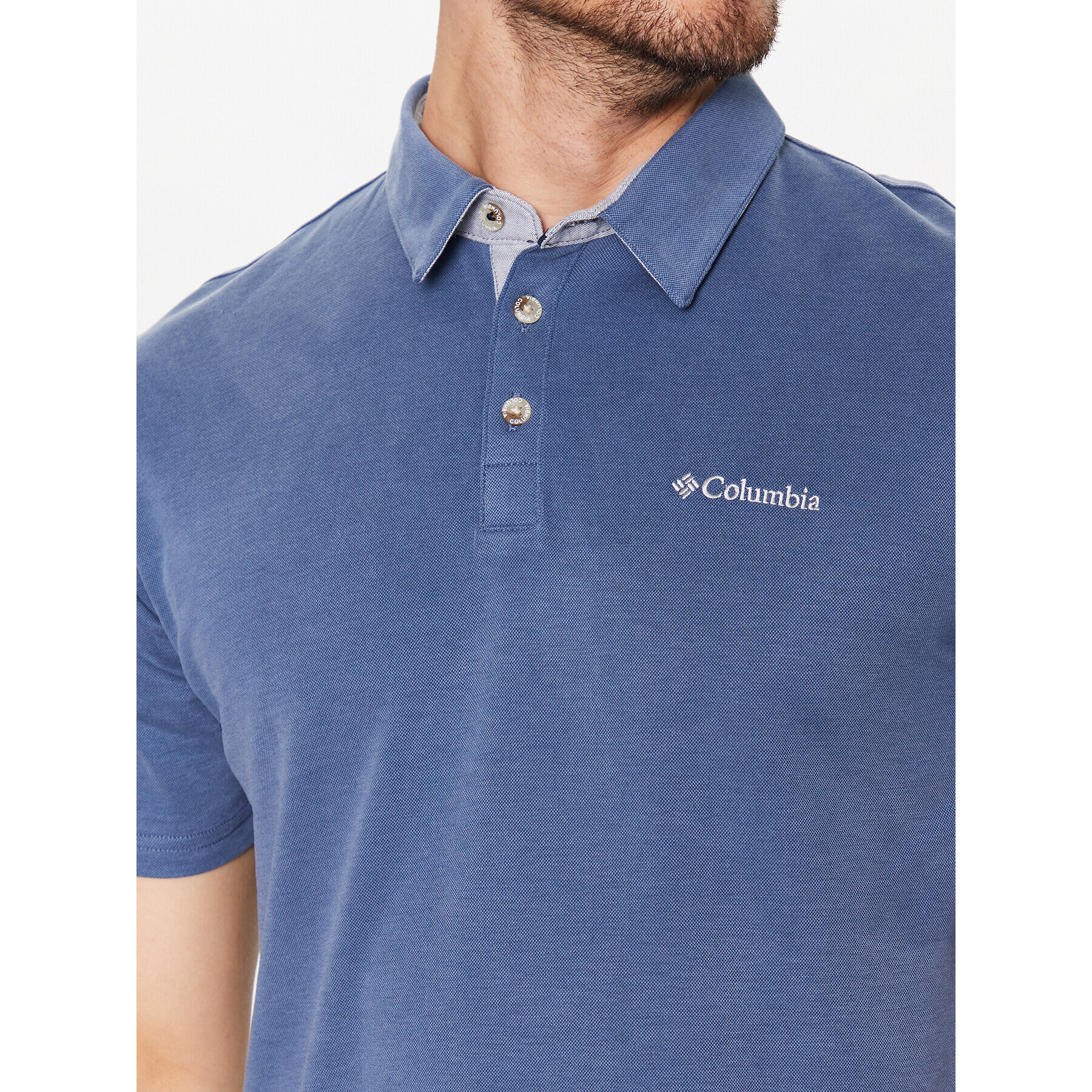 Columbia Tricou polo Melson Point 1772721 Albastru Regular Fit - Pled.ro