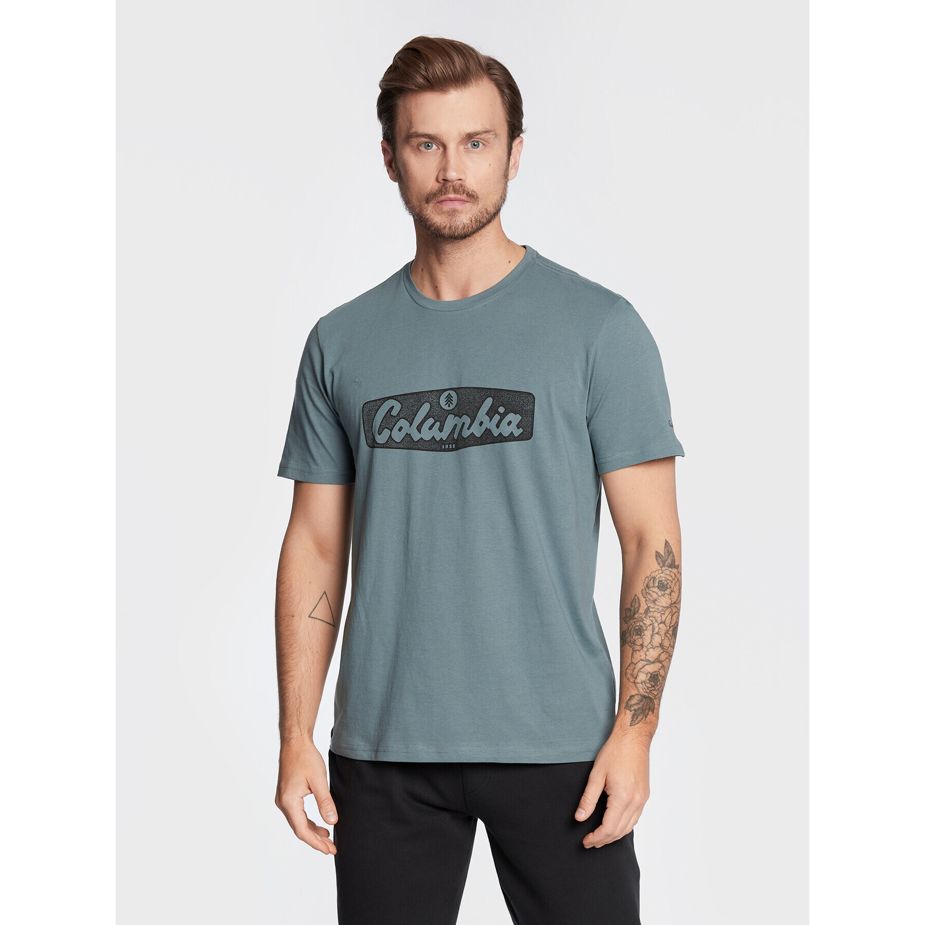 Columbia Tricou Rapid Ridge Graphic 1888813 Verde Regular Fit - Pled.ro