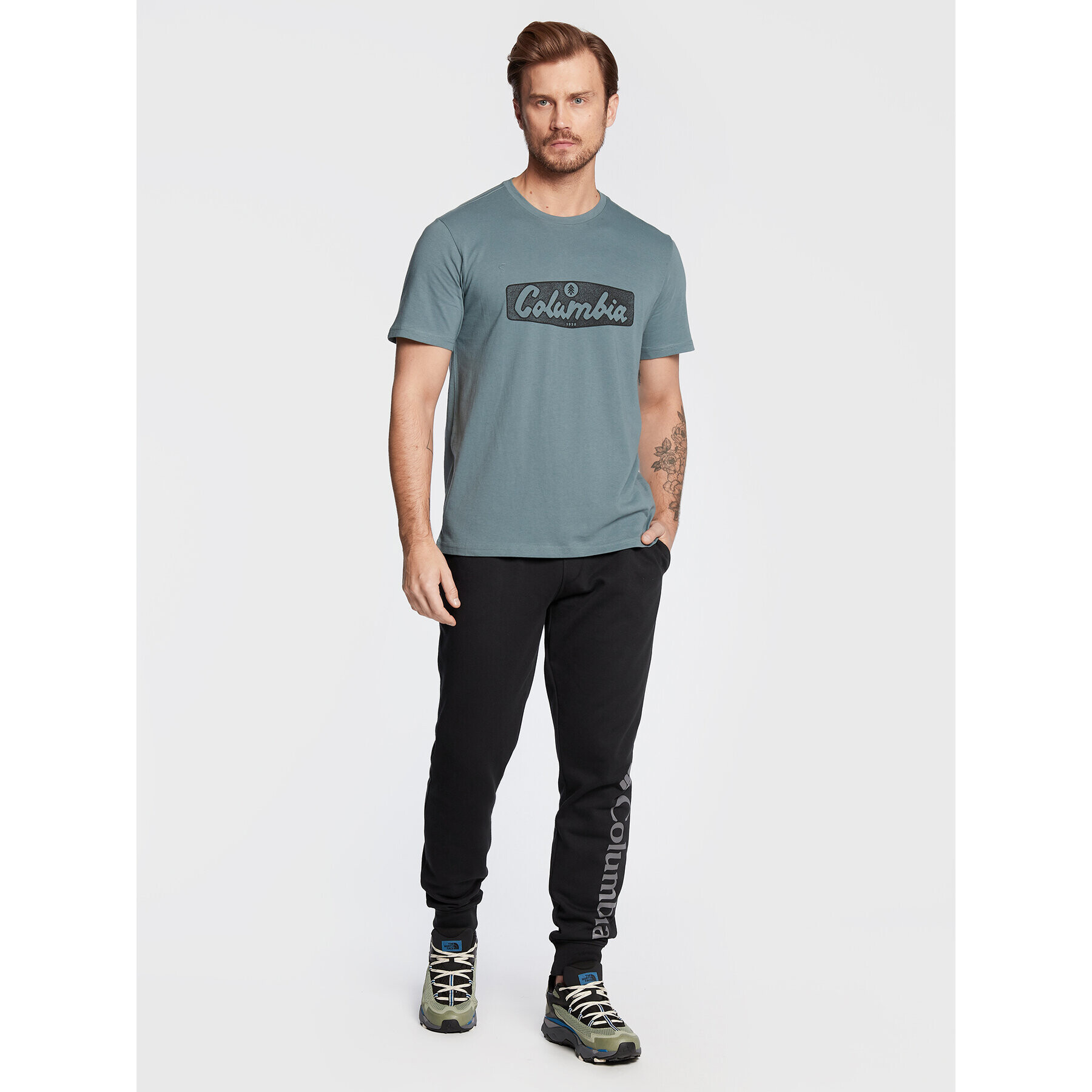 Columbia Tricou Rapid Ridge Graphic 1888813 Verde Regular Fit - Pled.ro