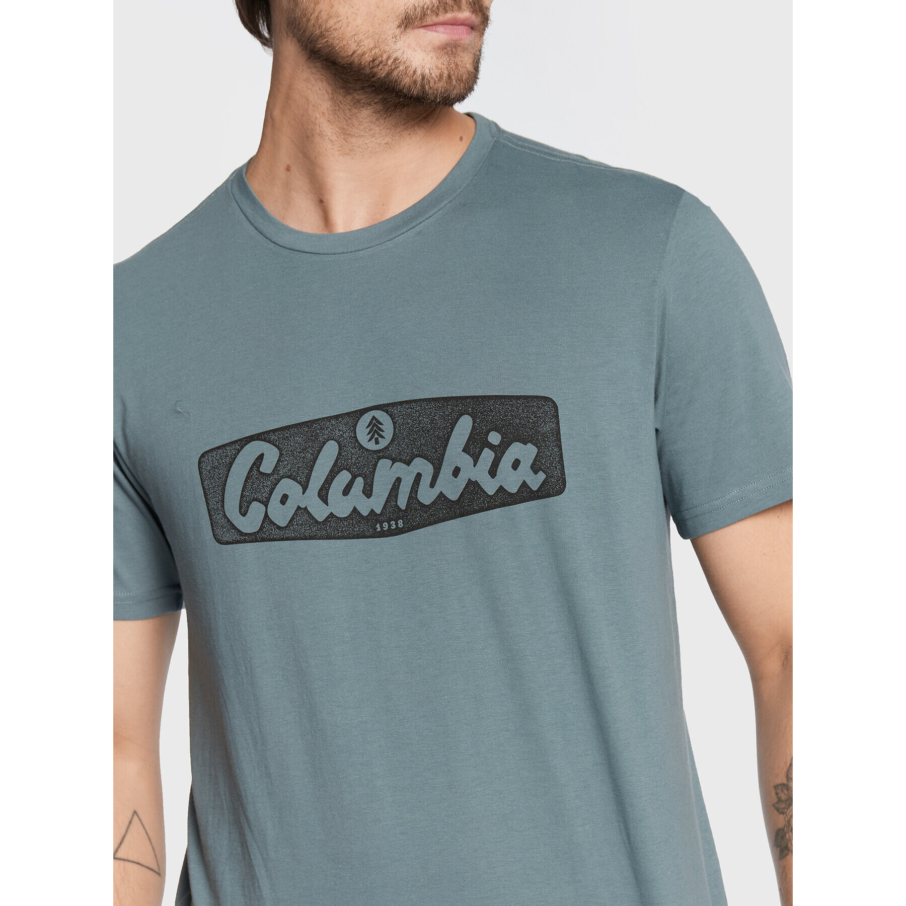 Columbia Tricou Rapid Ridge Graphic 1888813 Verde Regular Fit - Pled.ro