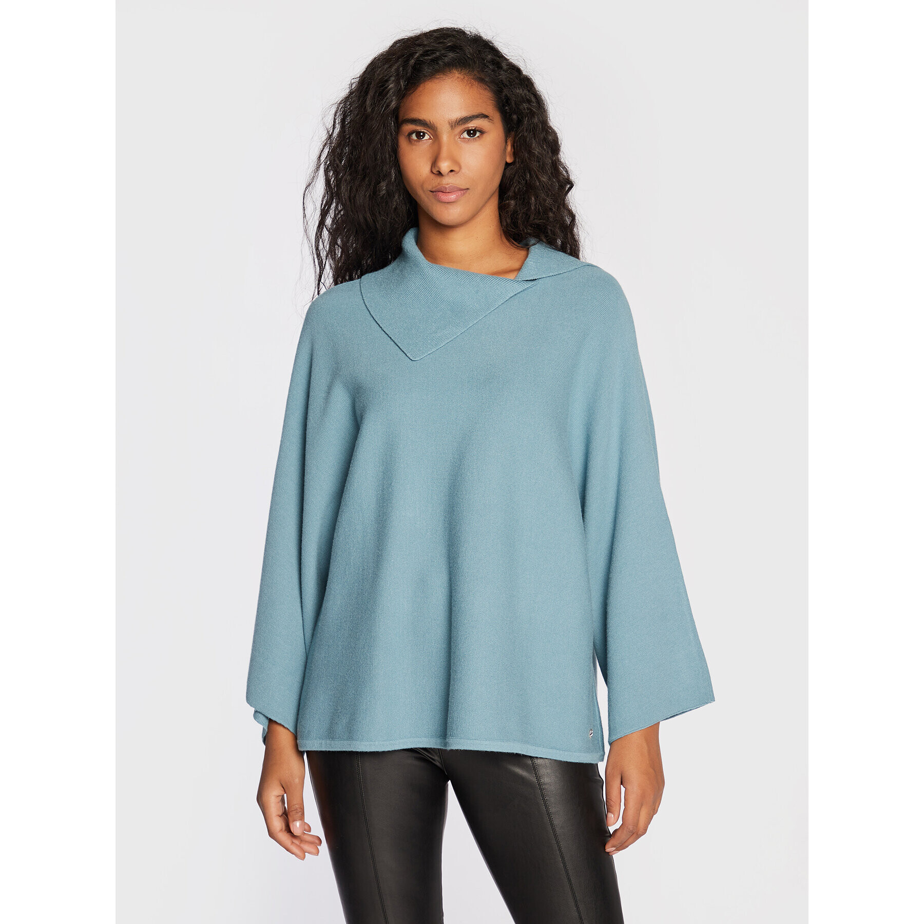 Comma Poncho 2121514 Albastru Relaxed Fit - Pled.ro