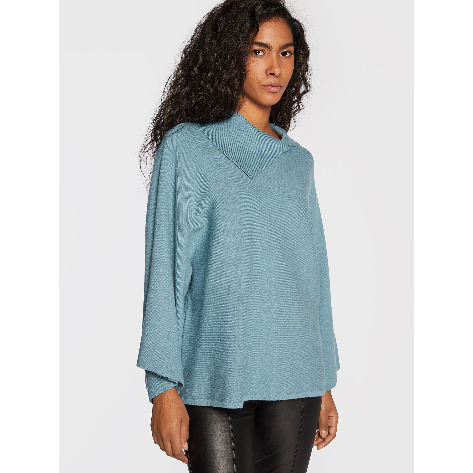 Comma Poncho 2121514 Albastru Relaxed Fit - Pled.ro