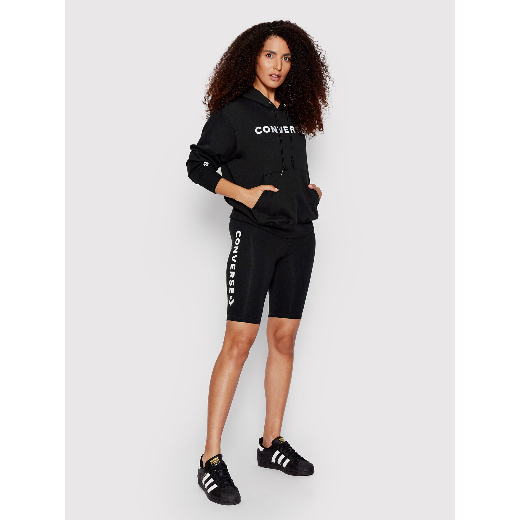 Converse Bluză Icon Play 10023970-A01 Negru Regular Fit - Pled.ro