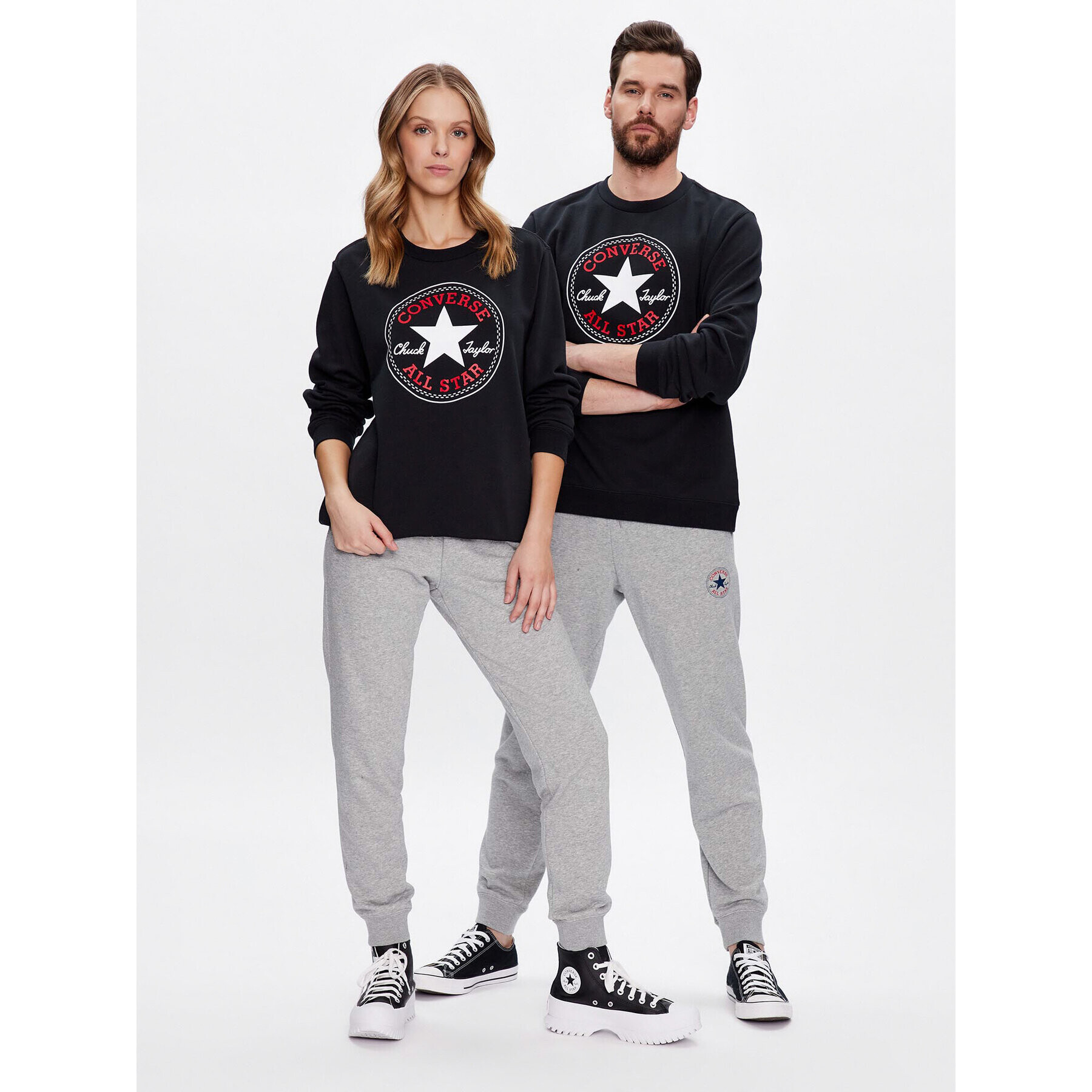 Converse Bluză Unisex 10025471-A01 Negru Standard Fit - Pled.ro