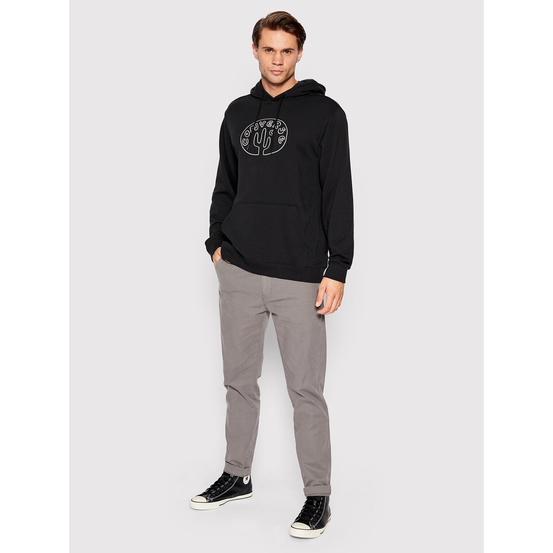 Converse Bluză Desert Graphic 10023996-A01 Negru Standard Fit - Pled.ro