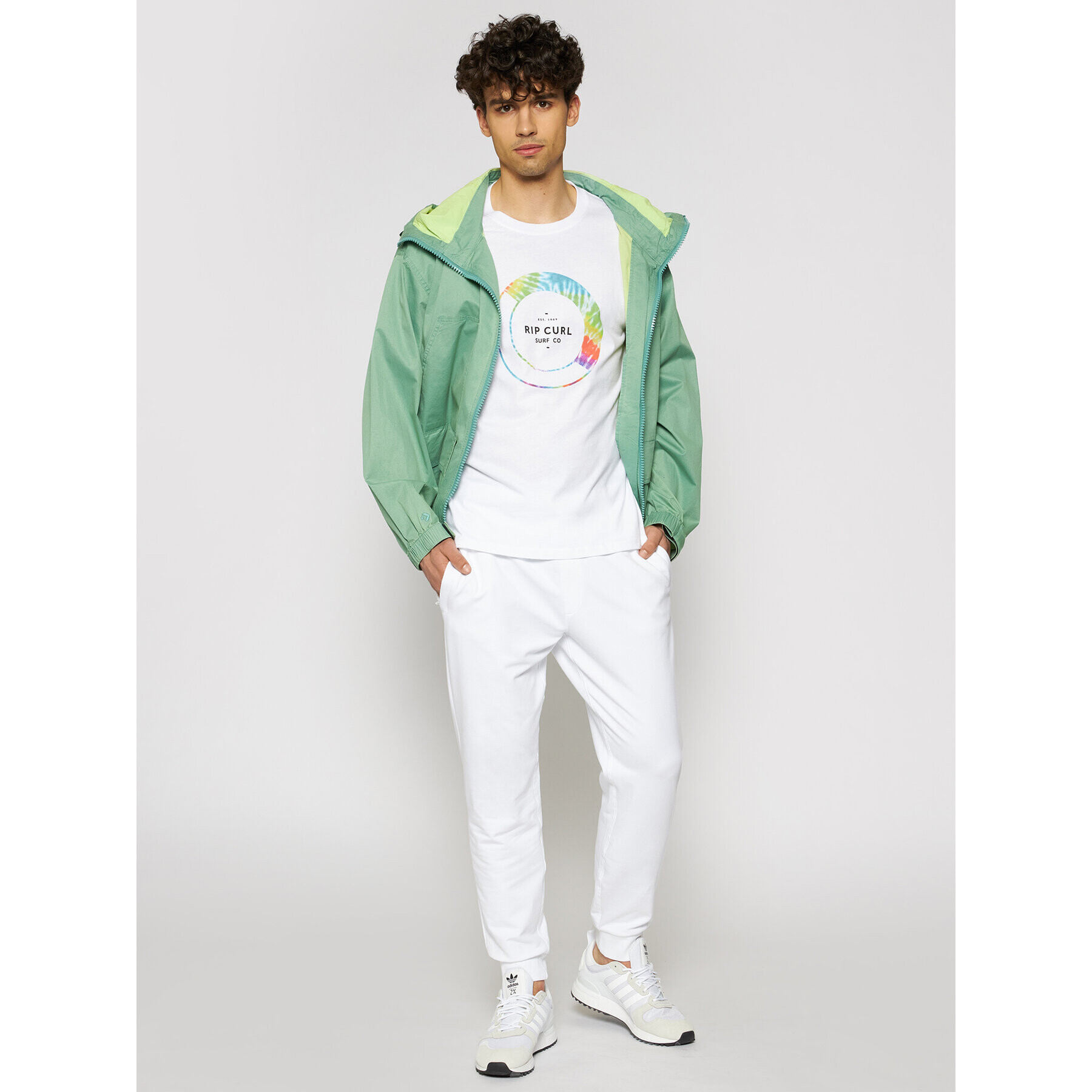 Converse Geacă Double Pocket 10021097-A03 Verde Regular Fit - Pled.ro