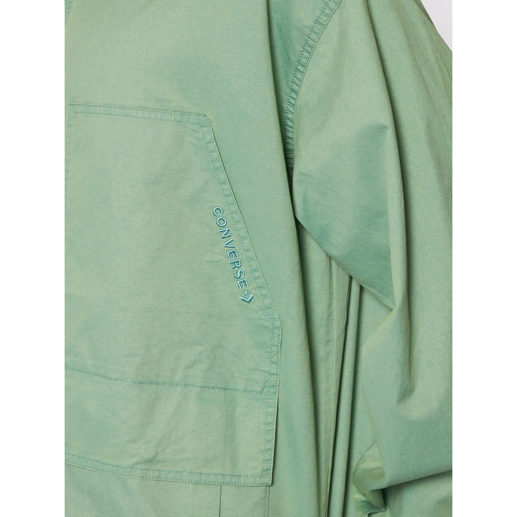 Converse Geacă Double Pocket 10021097-A03 Verde Regular Fit - Pled.ro