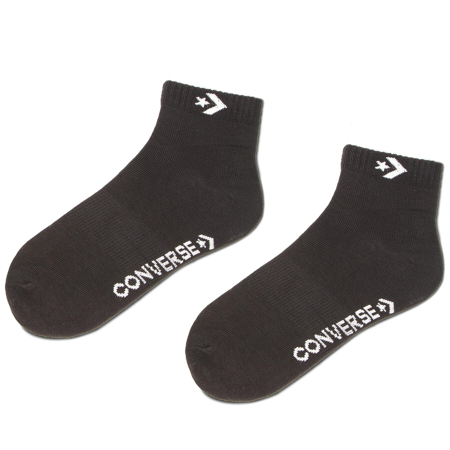 Converse Set de 3 perechi de șosete joase unisex E746B-3020 Negru - Pled.ro