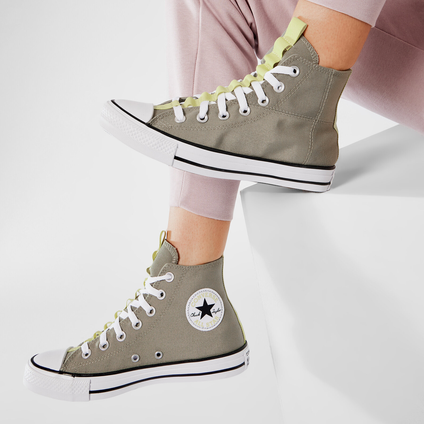 Converse Teniși Ctas Hi Light Fiel 170132C Verde - Pled.ro