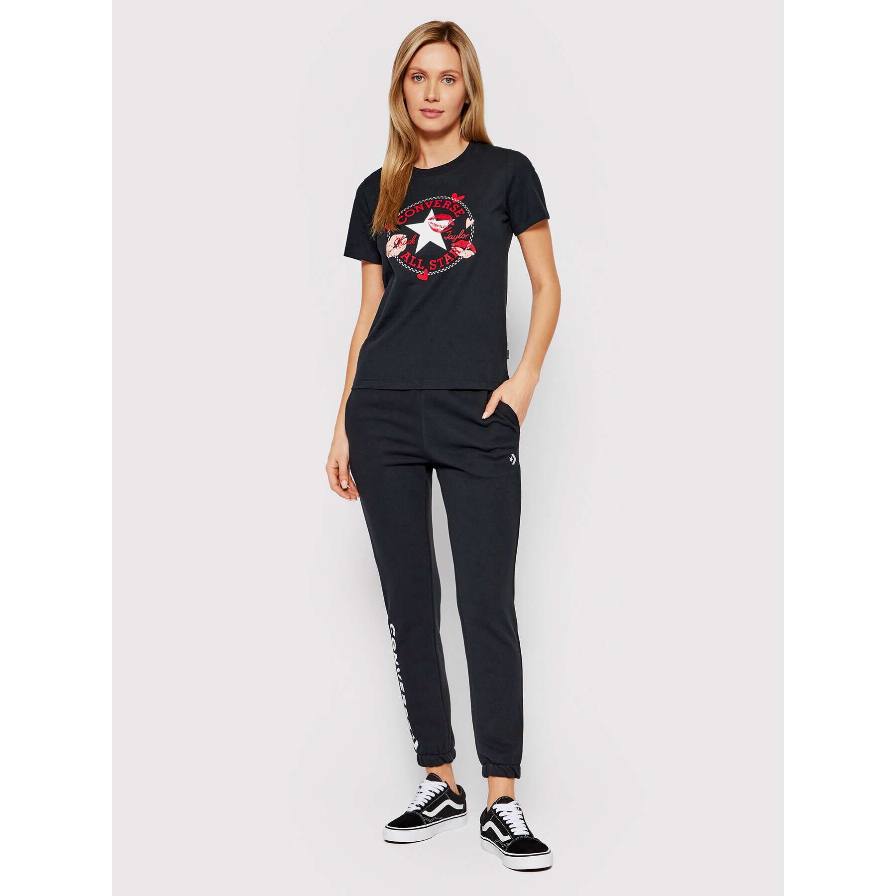 Converse Tricou 10024035-A01 Negru Standard Fit - Pled.ro