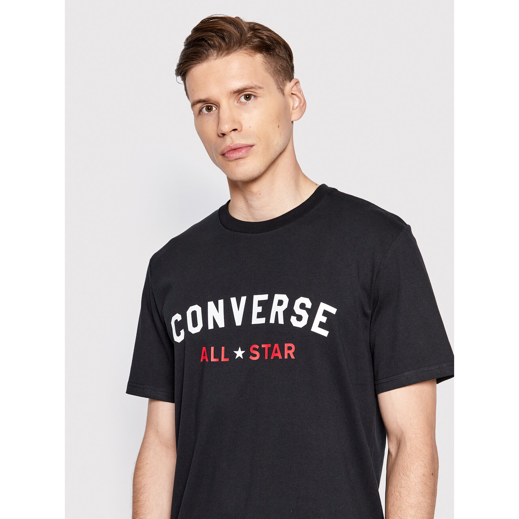 Converse Tricou All Varsity Graphic 10023260-A02 Negru Standard Fit - Pled.ro