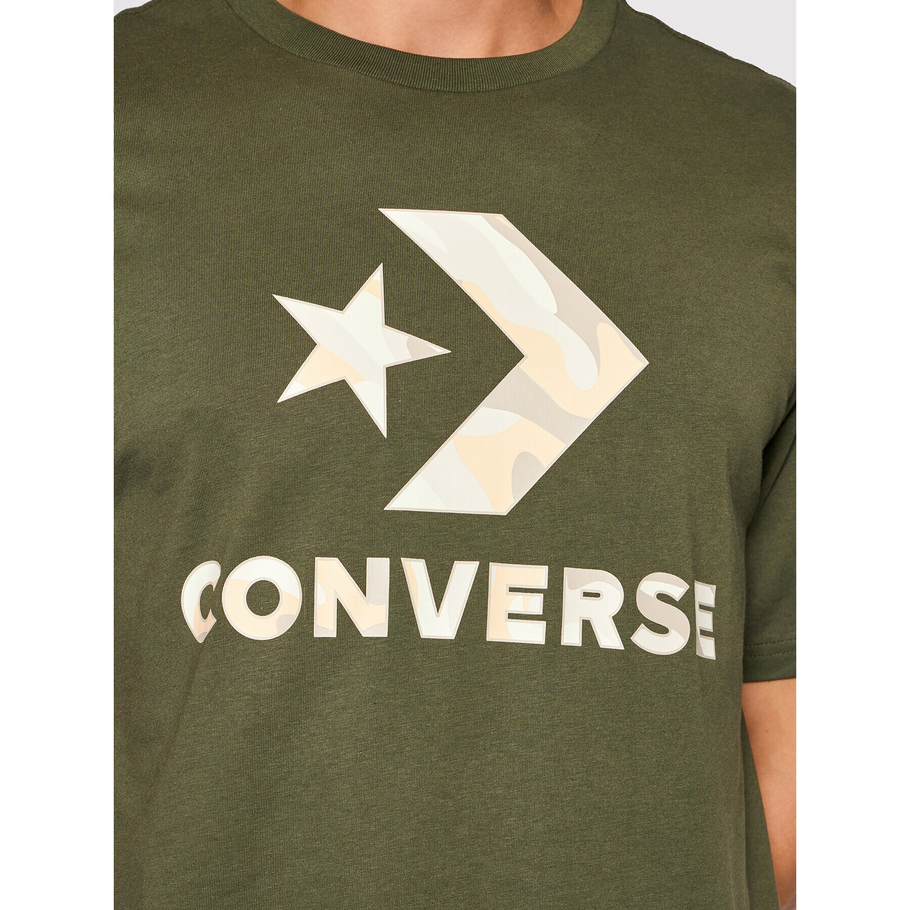 Converse Tricou Camo Fill Graphic 10023140-A03 Verde Regular Fit - Pled.ro