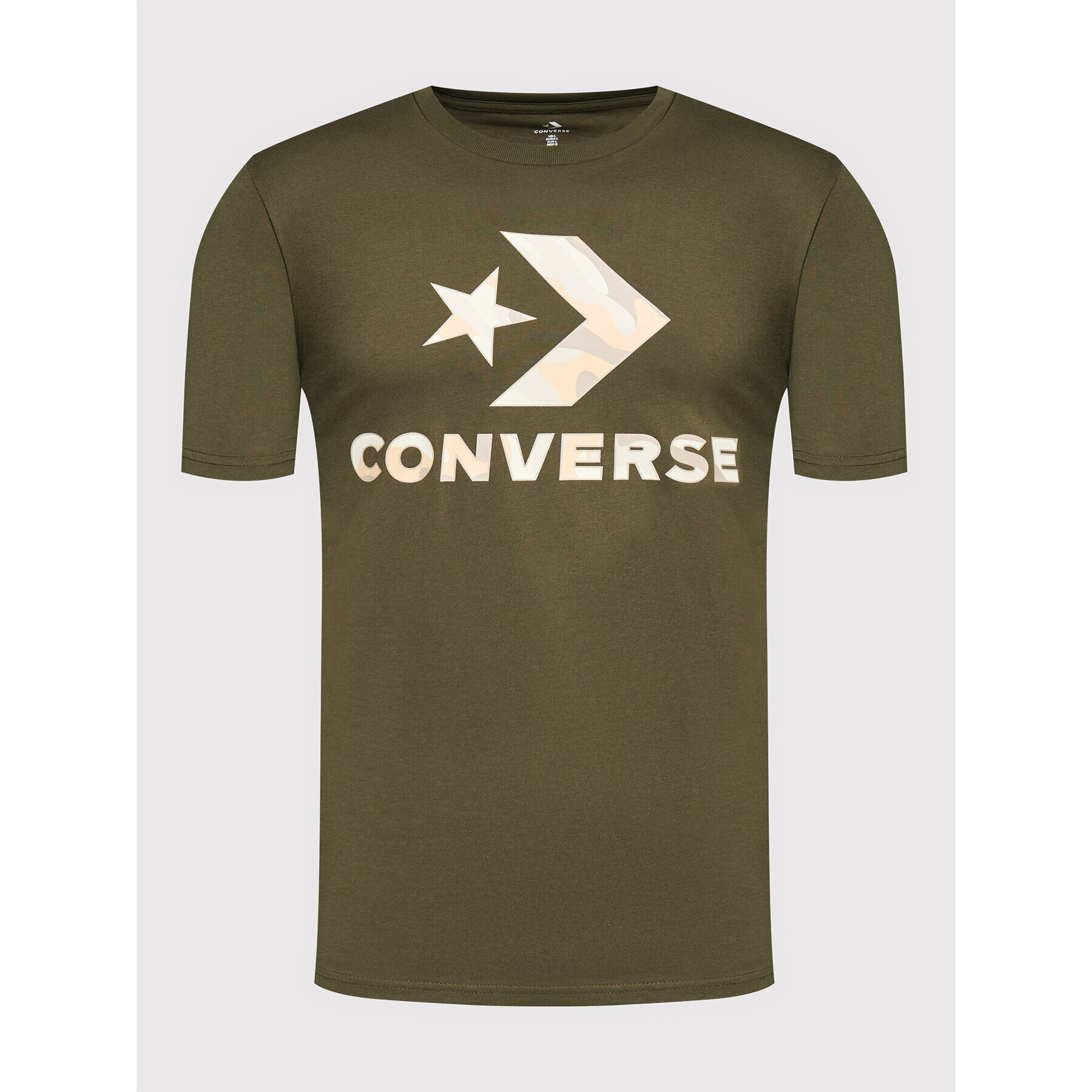 Converse Tricou Camo Fill Graphic 10023140-A03 Verde Regular Fit - Pled.ro