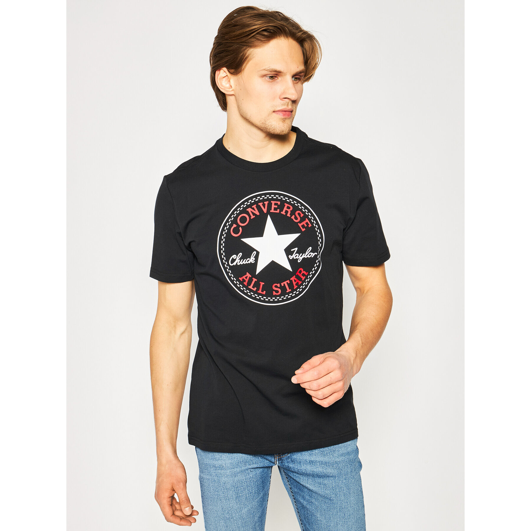 Converse Tricou Chuck Pack 10007887-A01 Negru Regular Fit - Pled.ro