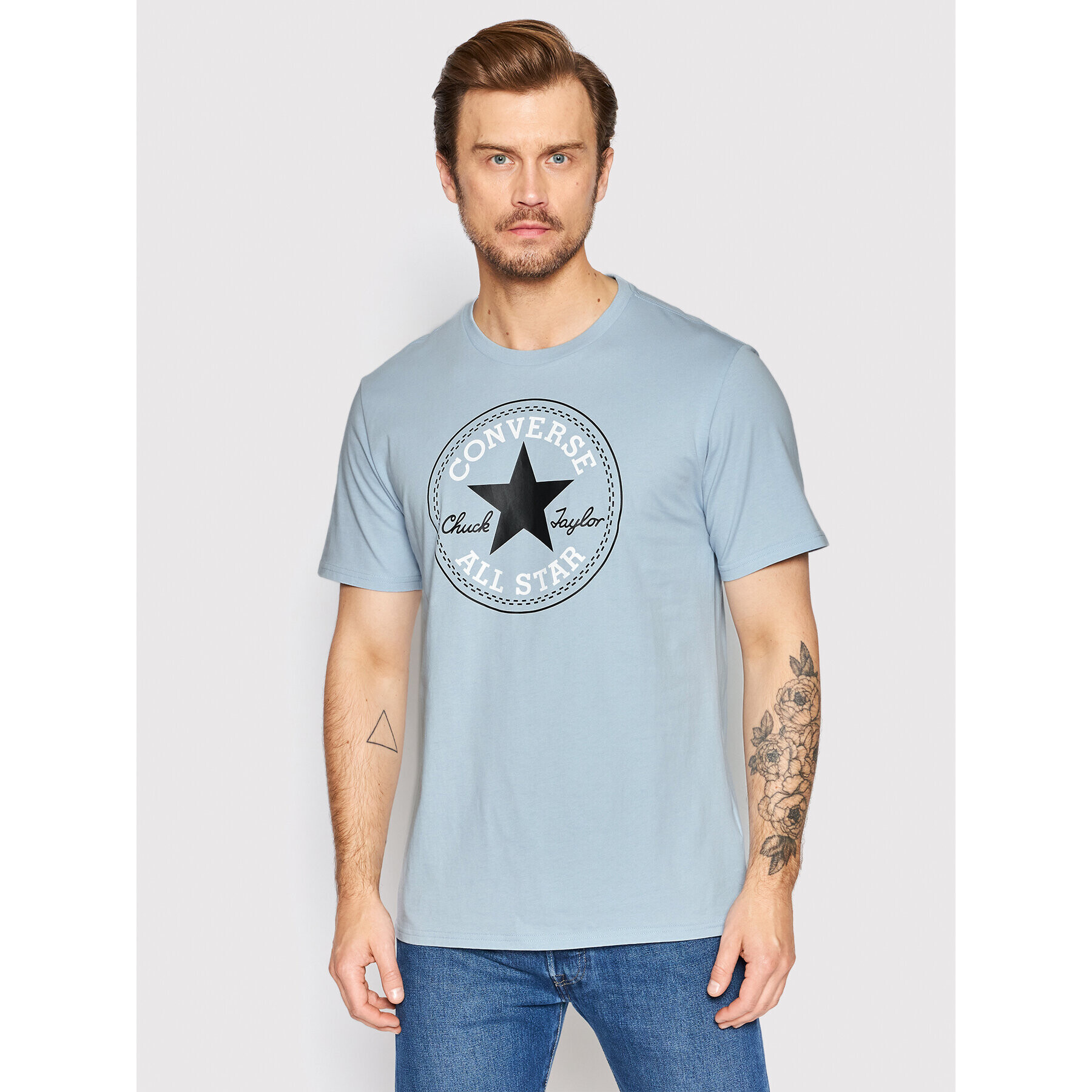 Converse Tricou Chuck Patch 10007887-A58 Albastru Standard Fit - Pled.ro