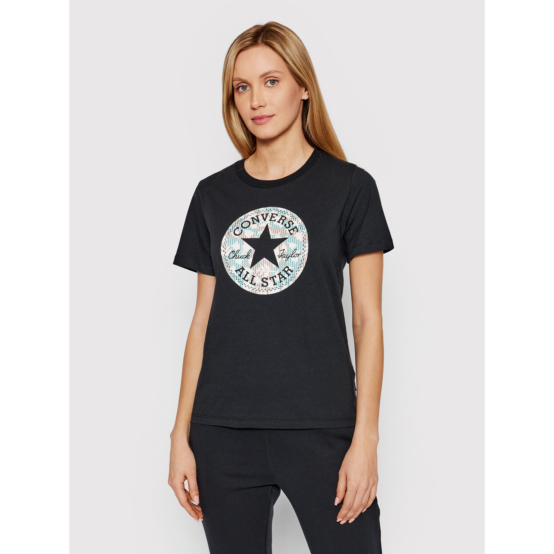 Converse Tricou Chuck Patch Infill 10022955-A01 Negru Standard Fit - Pled.ro