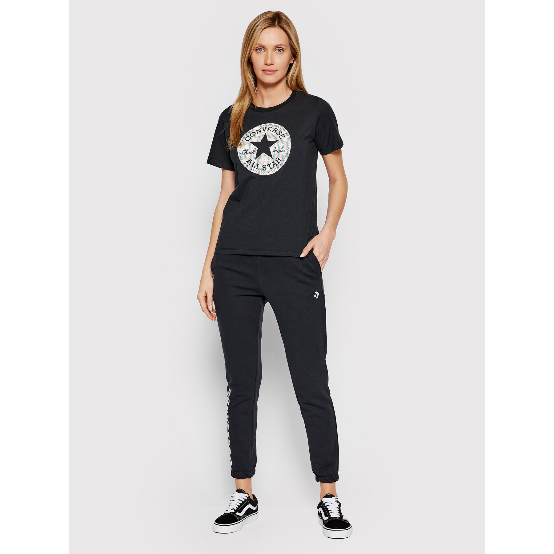 Converse Tricou Chuck Patch Infill 10022955-A01 Negru Standard Fit - Pled.ro