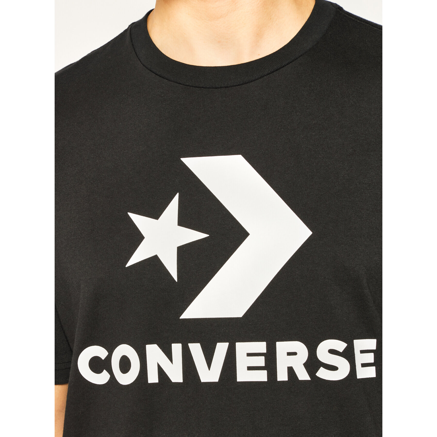 Converse Tricou Star Chevron Tee 10018568-A01 Negru Regular Fit - Pled.ro